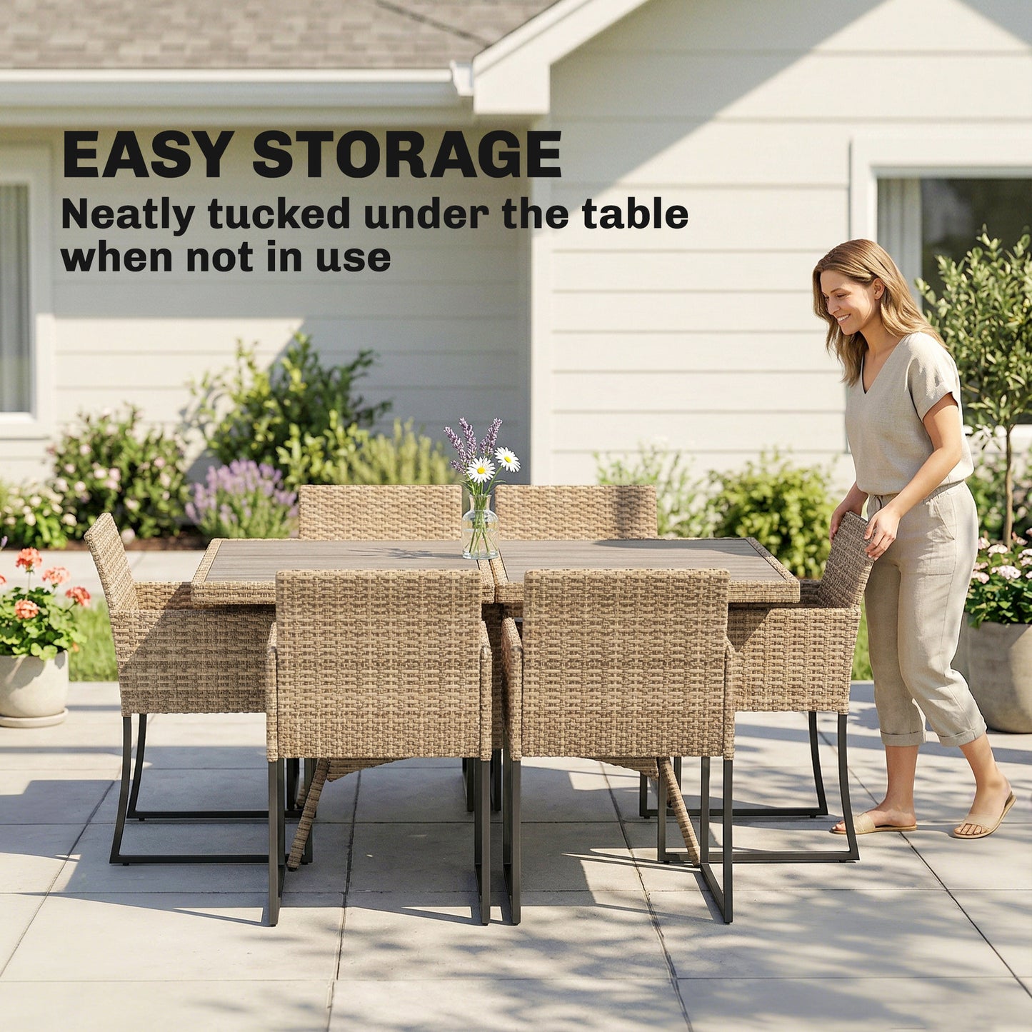 7 Piece Rattan Garden Furniture Set (1)