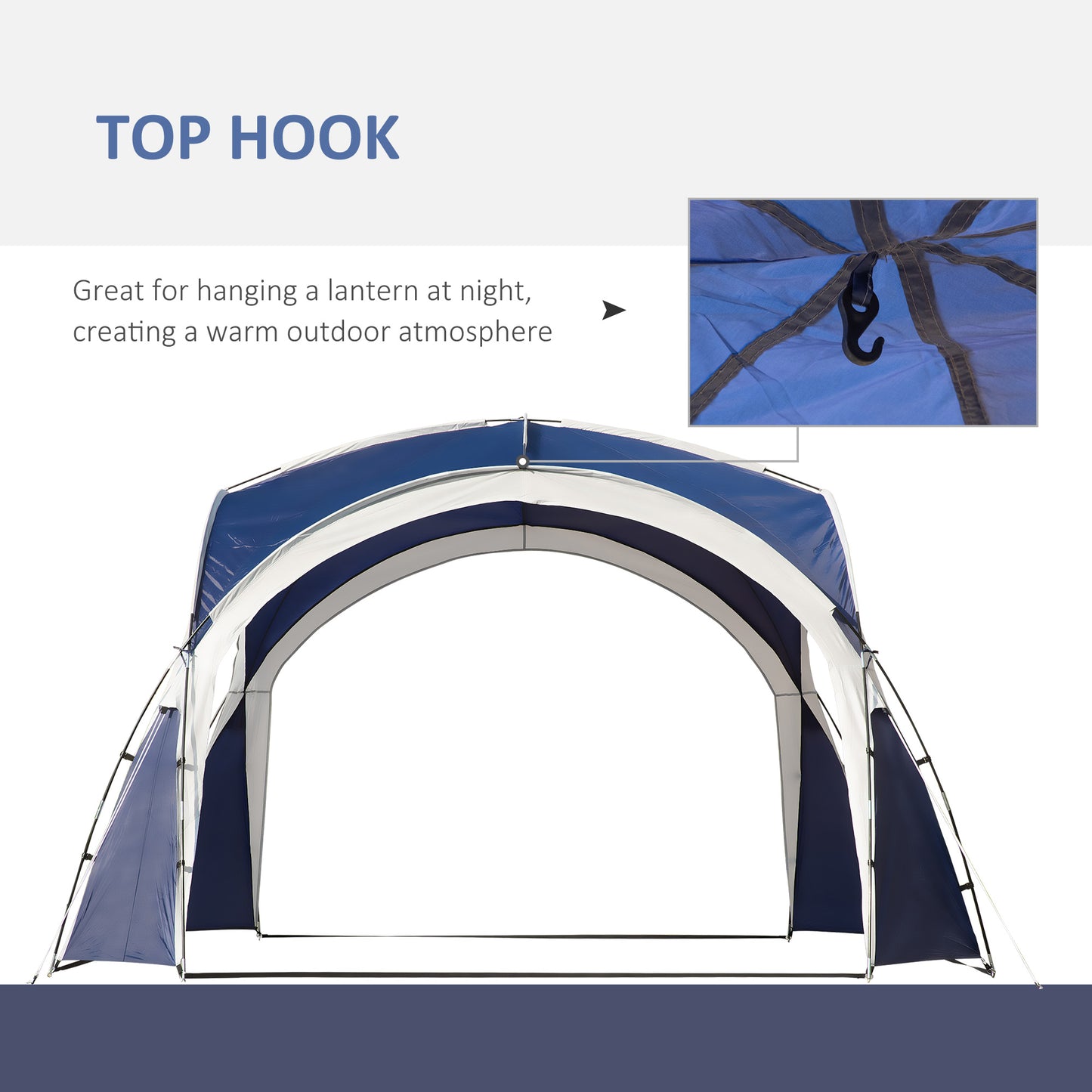 3.5 x 3.5M Camping Gazebo, Outdoor Event Shelter Dome Tent Garden