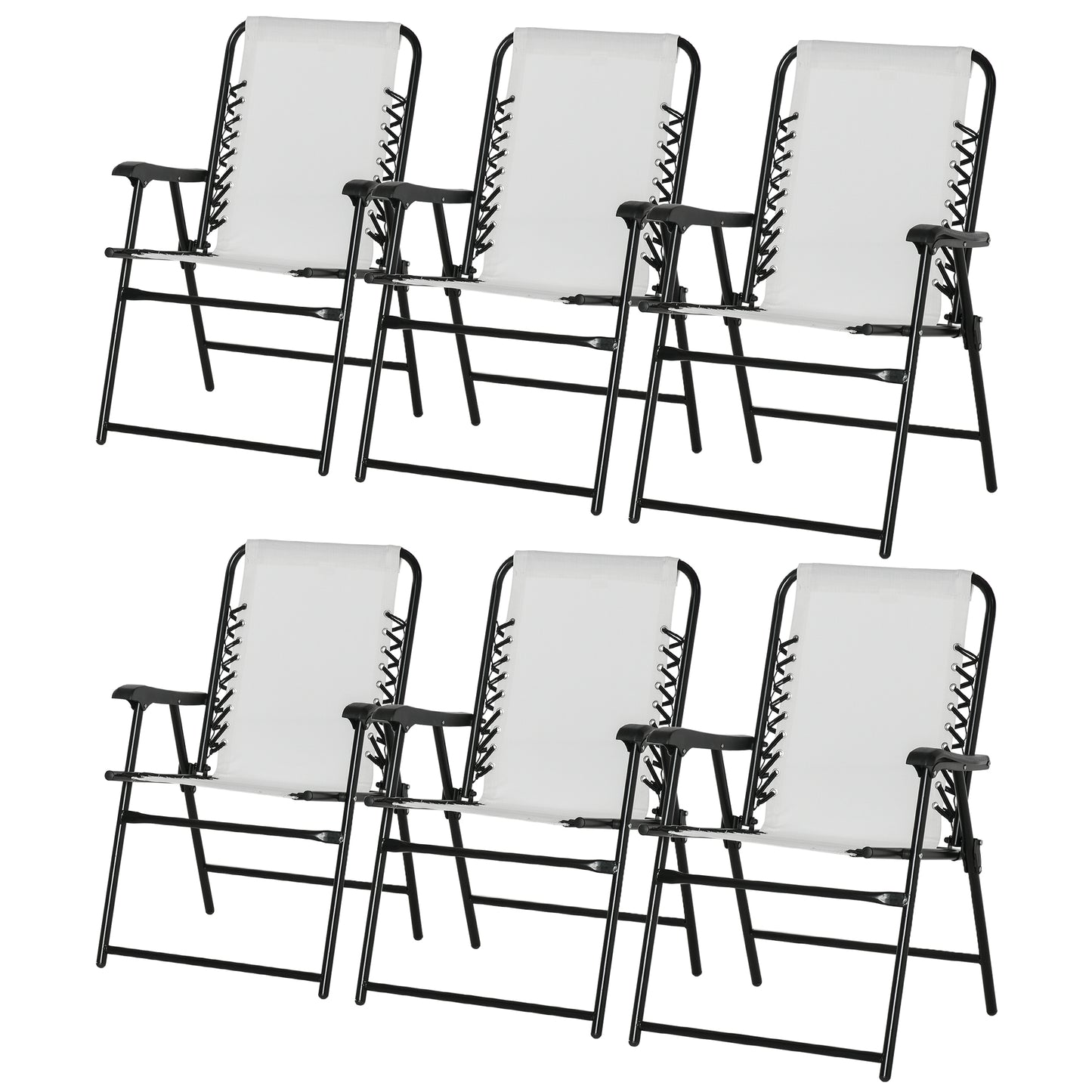 Set of 6 Patio Folding Chair Set