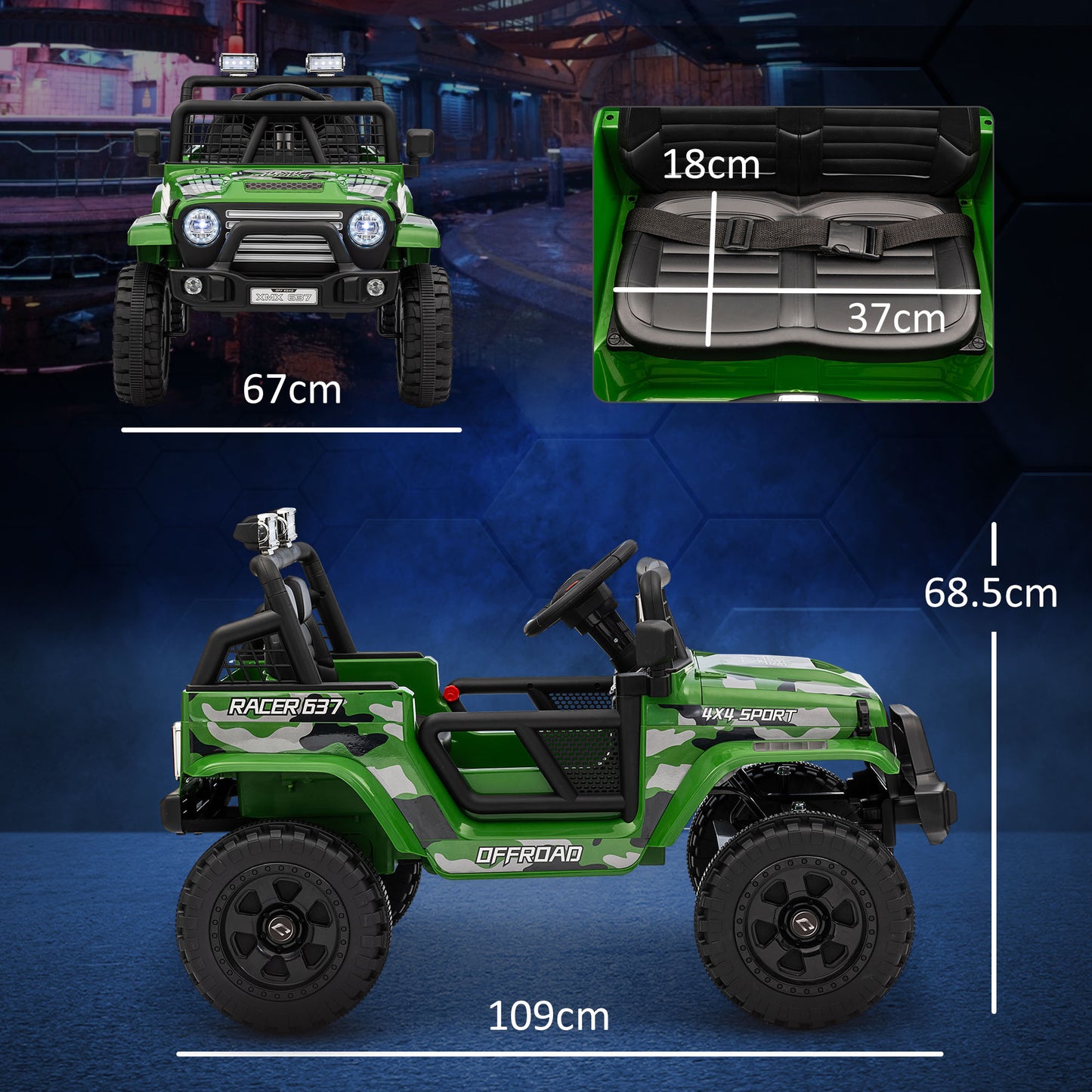 12V Battery Powered Kids Ride-On Car