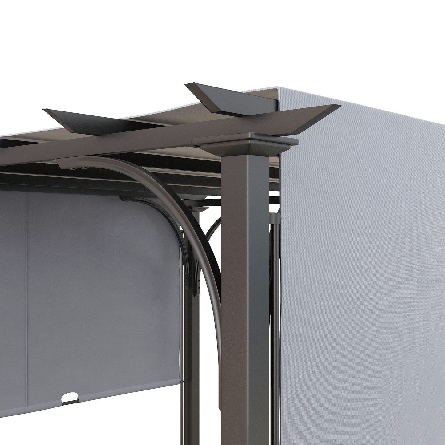 3 x 3(m) Outdoor Pergola, Garden Pergola Gazebo with Adjustable Canopy