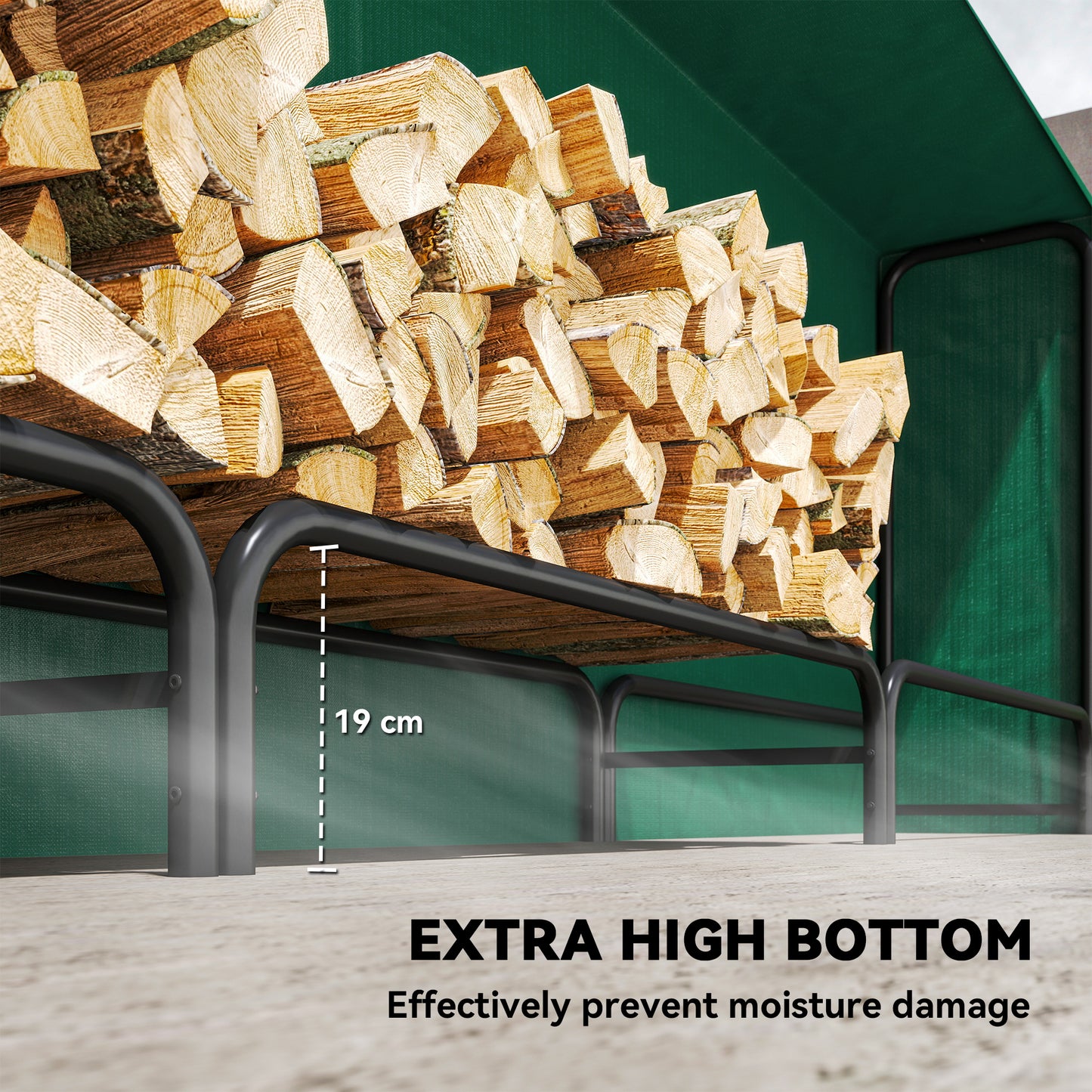 Firewood Rack with Waterproof Cover (1)