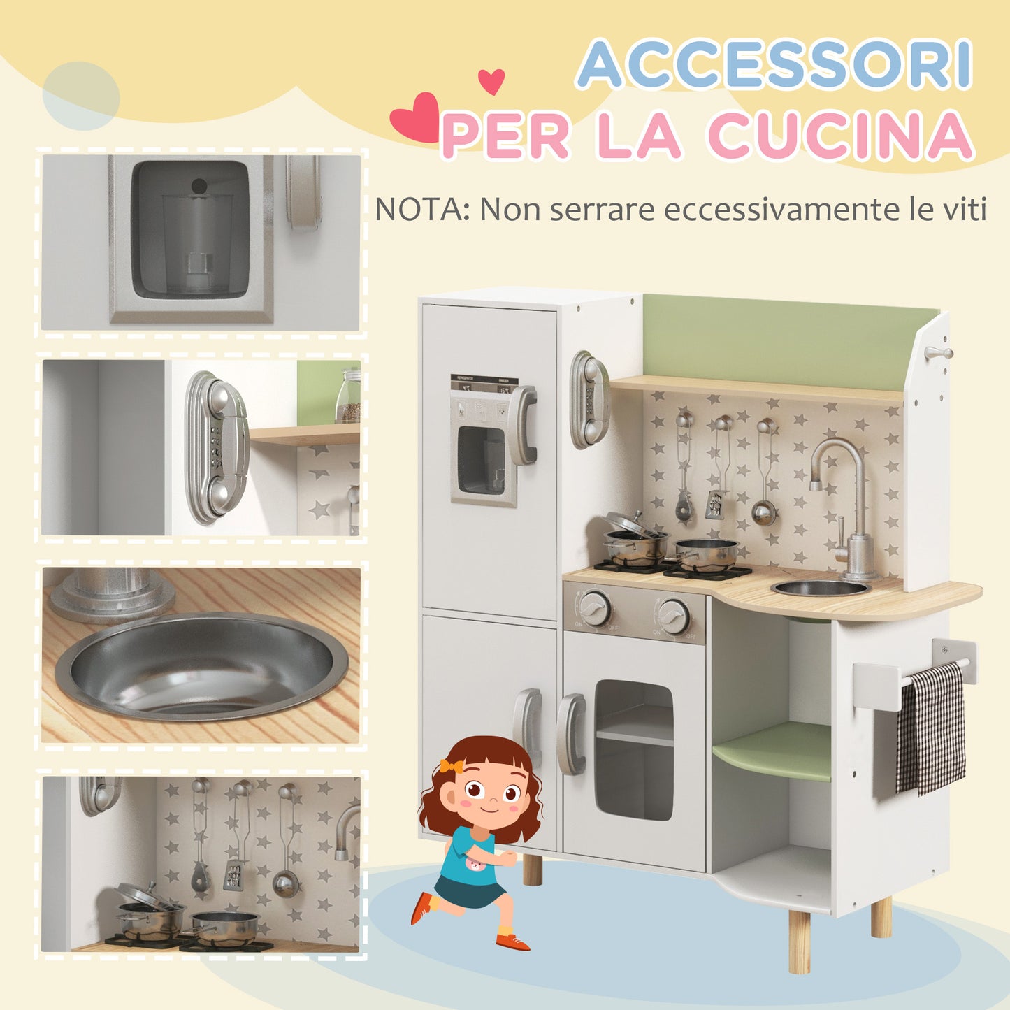 Toy Kitchen, Kids Play Kitchen, Role Playing Game with Phone