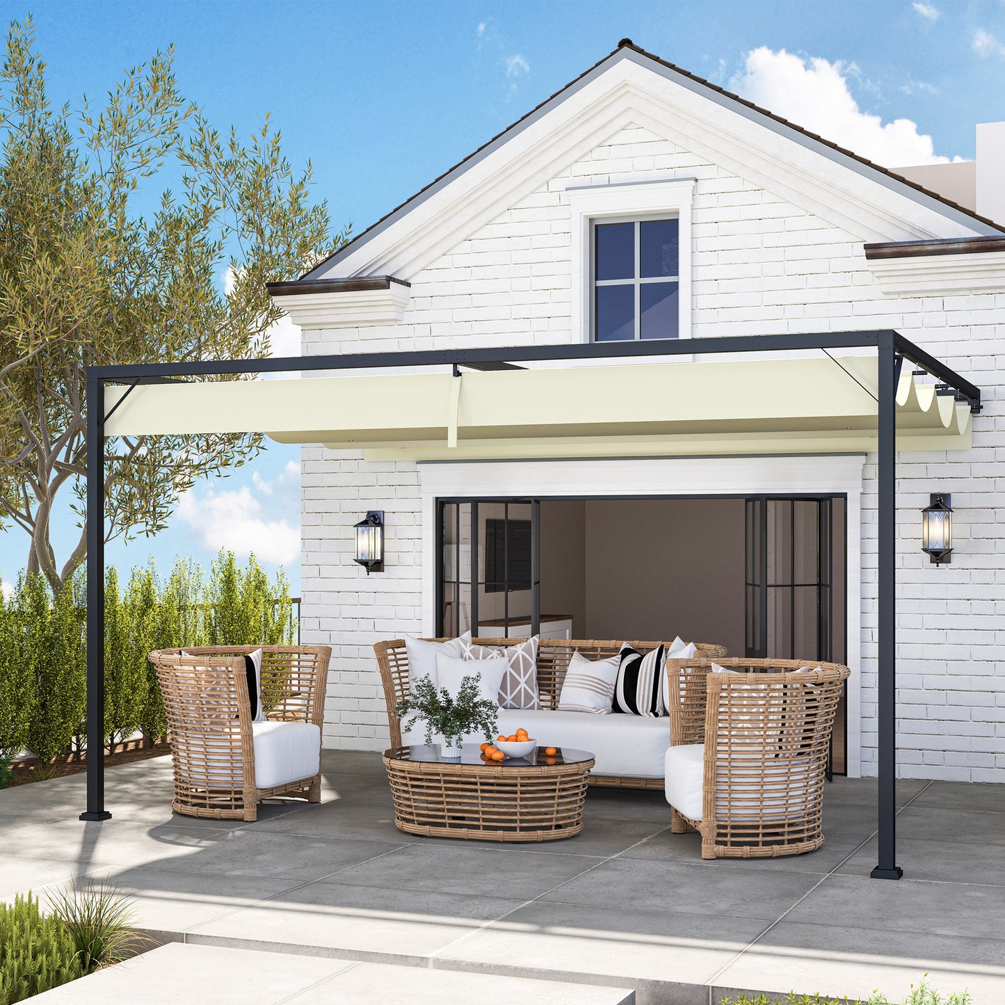 4 x 3 m Pergola, with Sliding Canopy