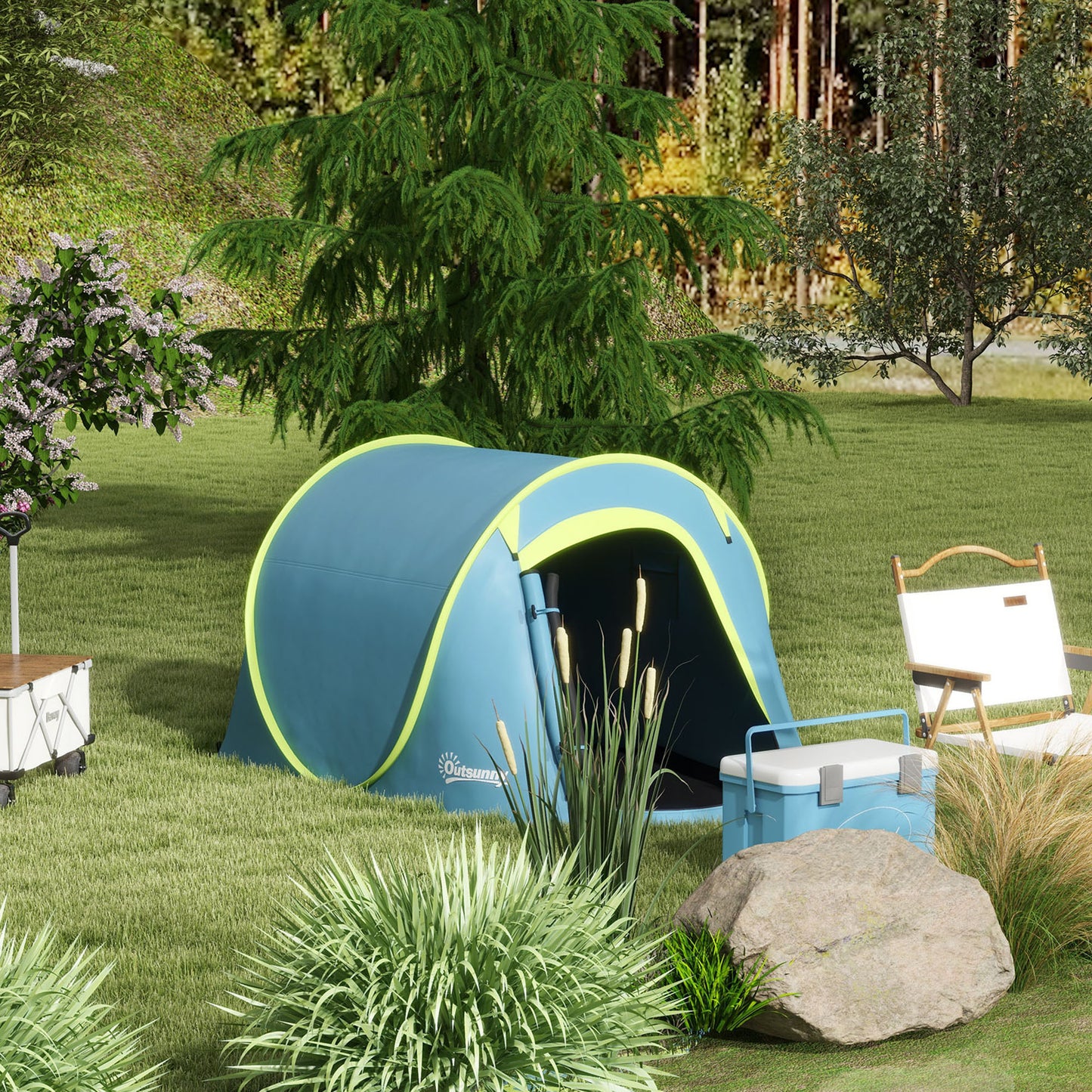 Two-Man Pop-Up Dome Tent, with Accessories