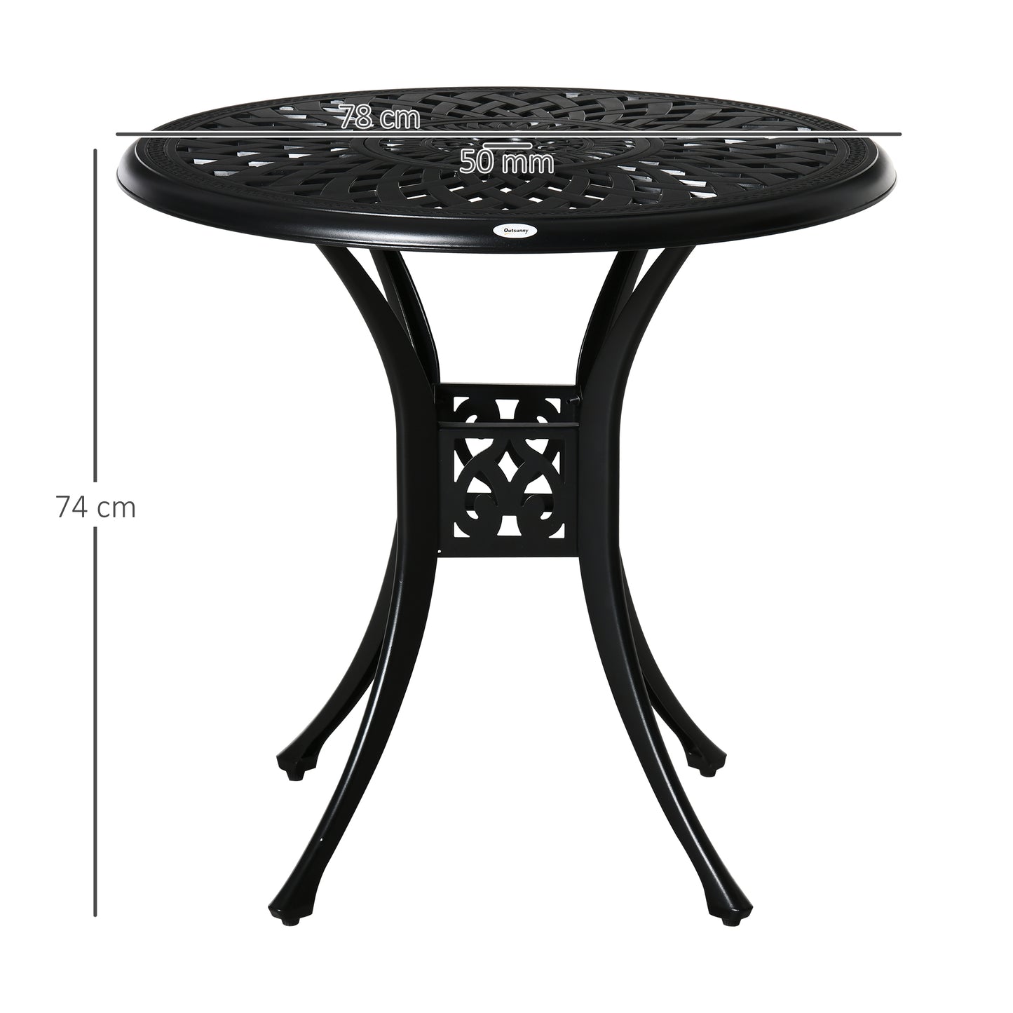 78 cm Round Garden Dining Table