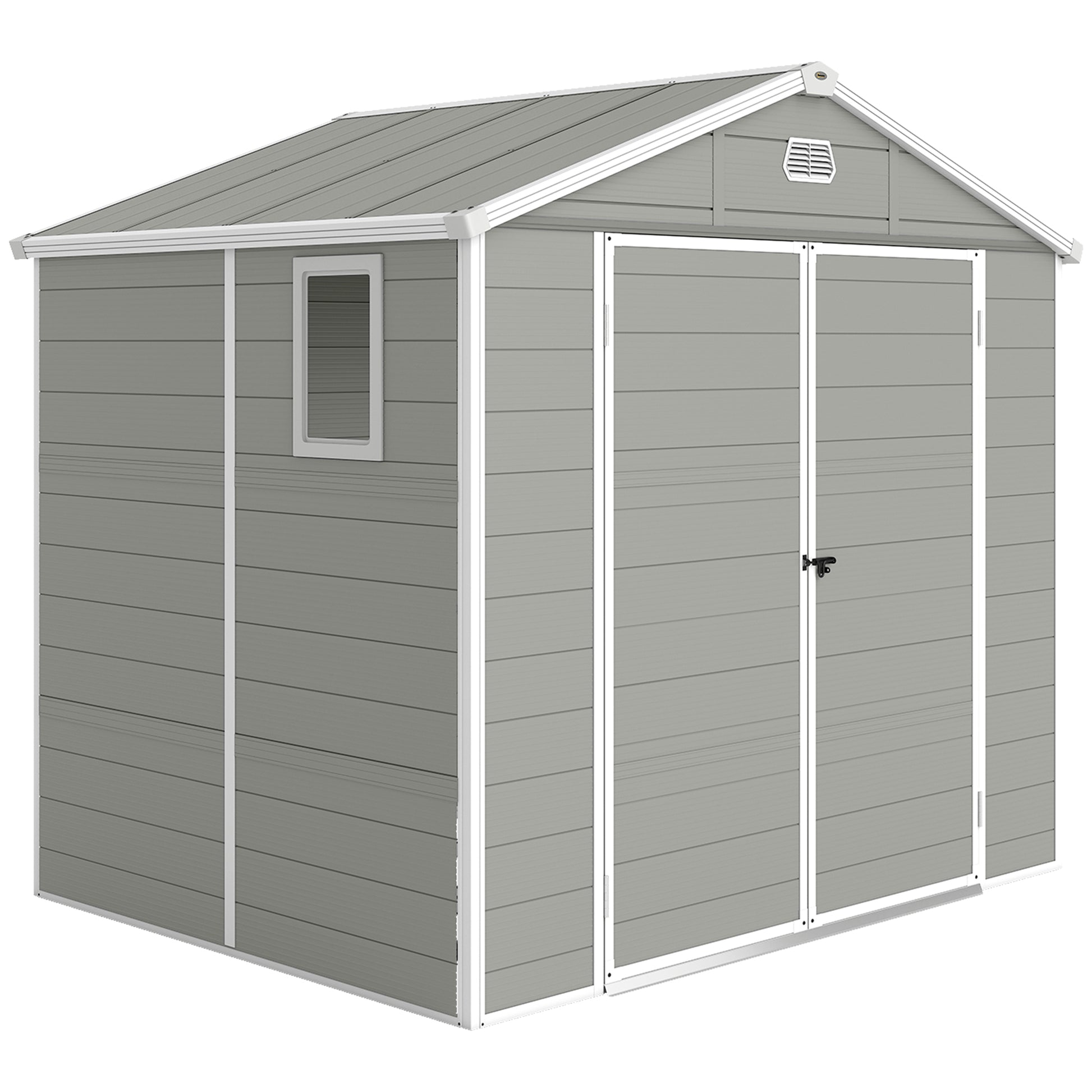 7.9ft x 6.2ft Aluminium Frame Rust Resistance Waterproof Shed