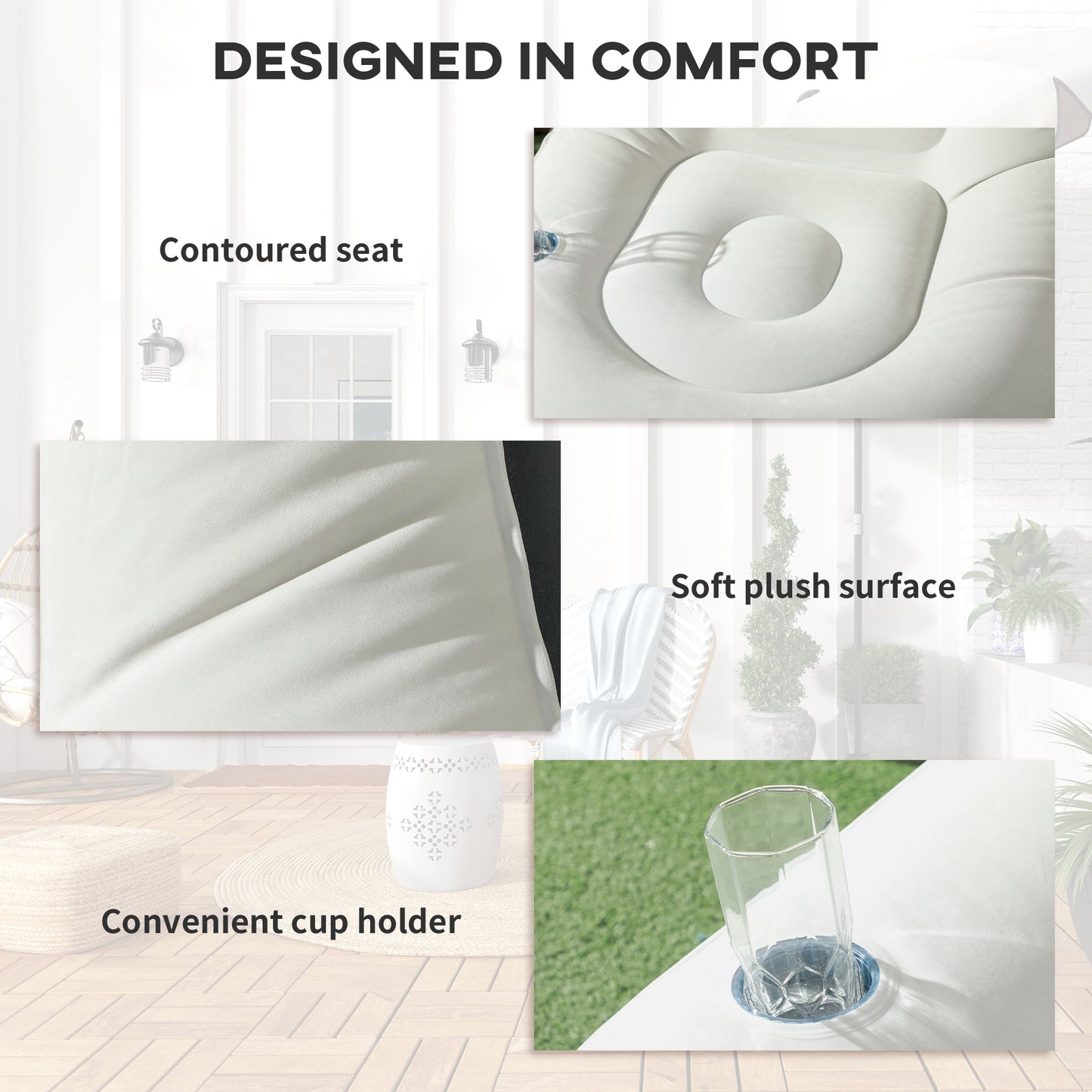 Inflatable Tub Chair and Footstool