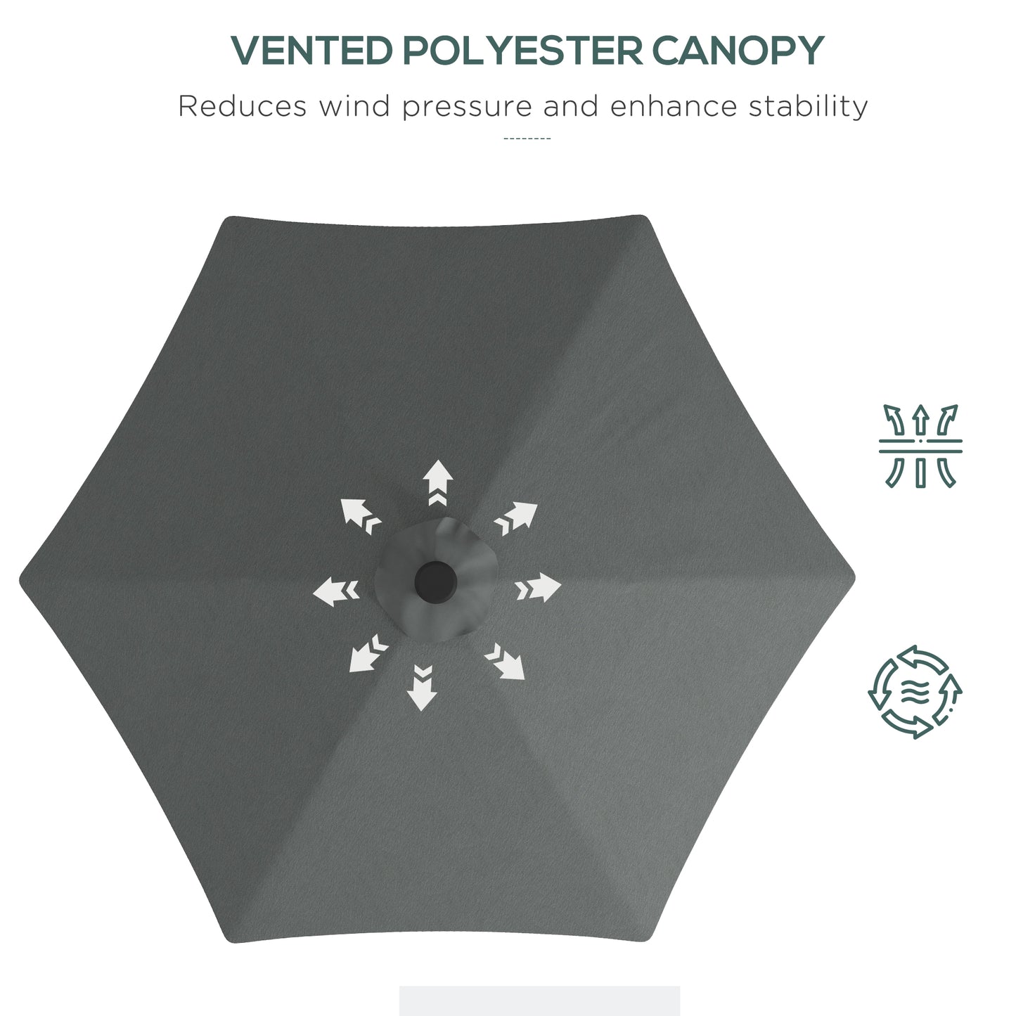 3(m) Solar LED Cantilever Parasol