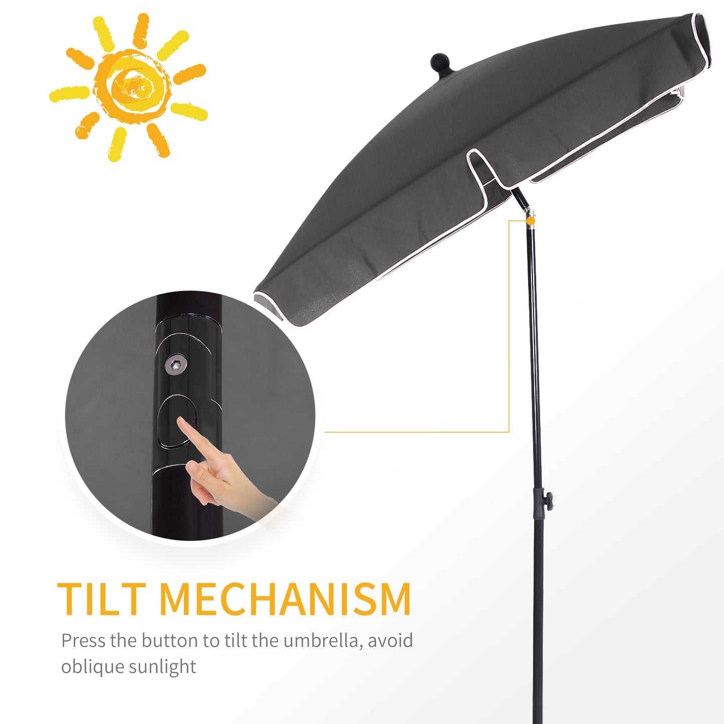 Garden Parasol Umbrella, Outdoor Market Table Umbrella