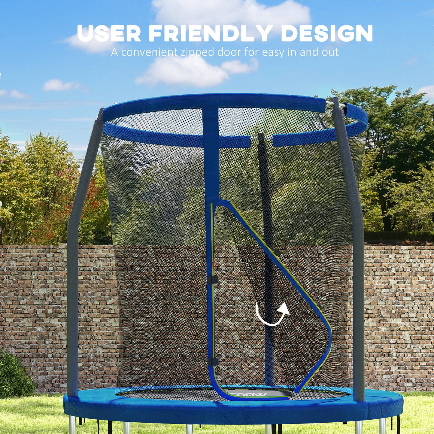 6ft Trampoline with Safety Enclosure Net