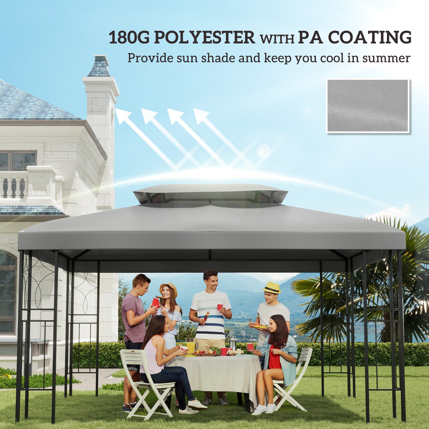 Gazebo Roof Replacement, for 3 x 4m Frames
