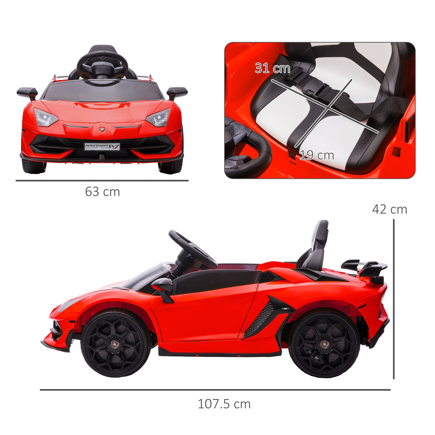 Lamborghini Licensed 12V kids Electric Car w/ Butterfly Doors