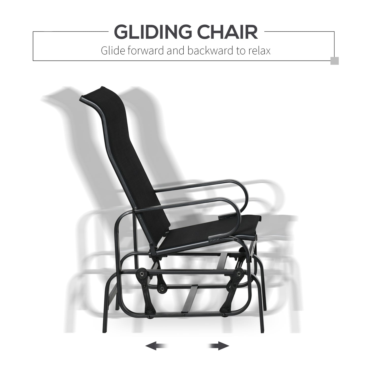 3 Pieces Garden Gliding Chair Set