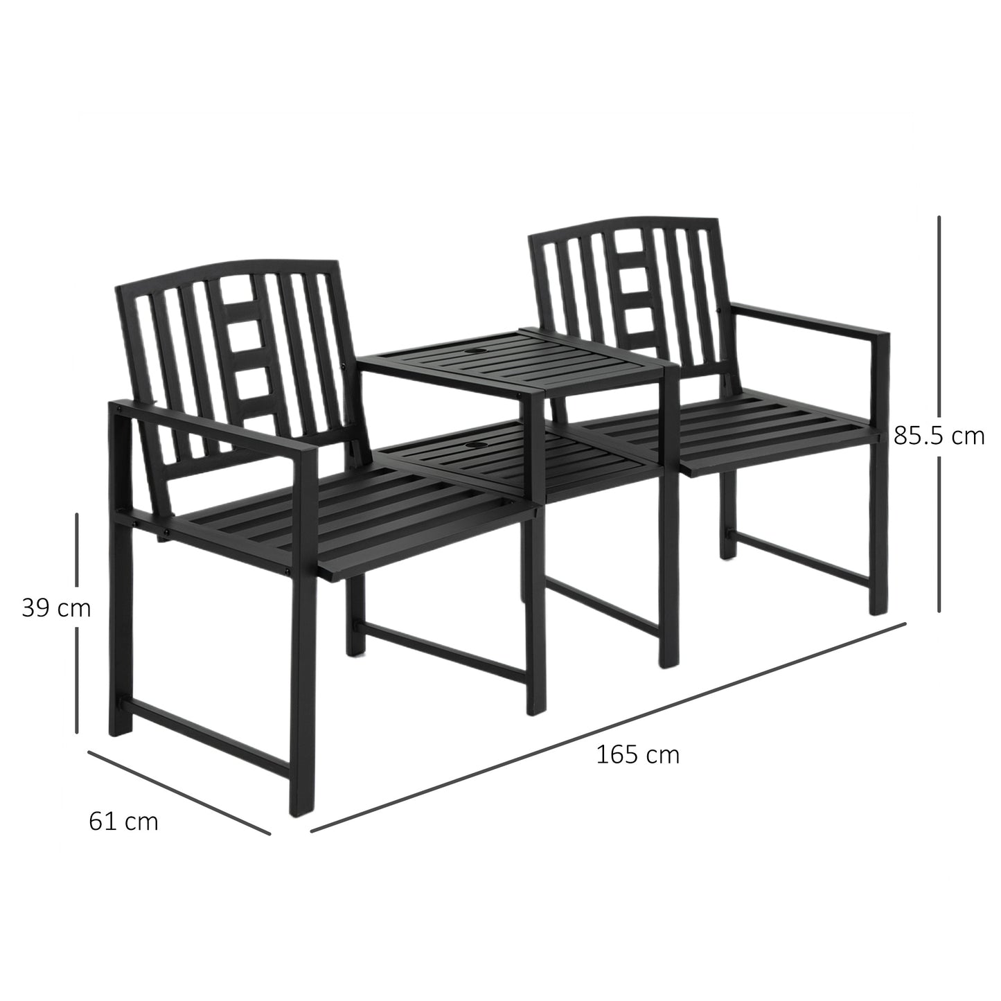 2 Seat Garden Chair Bench Loveseats Jack