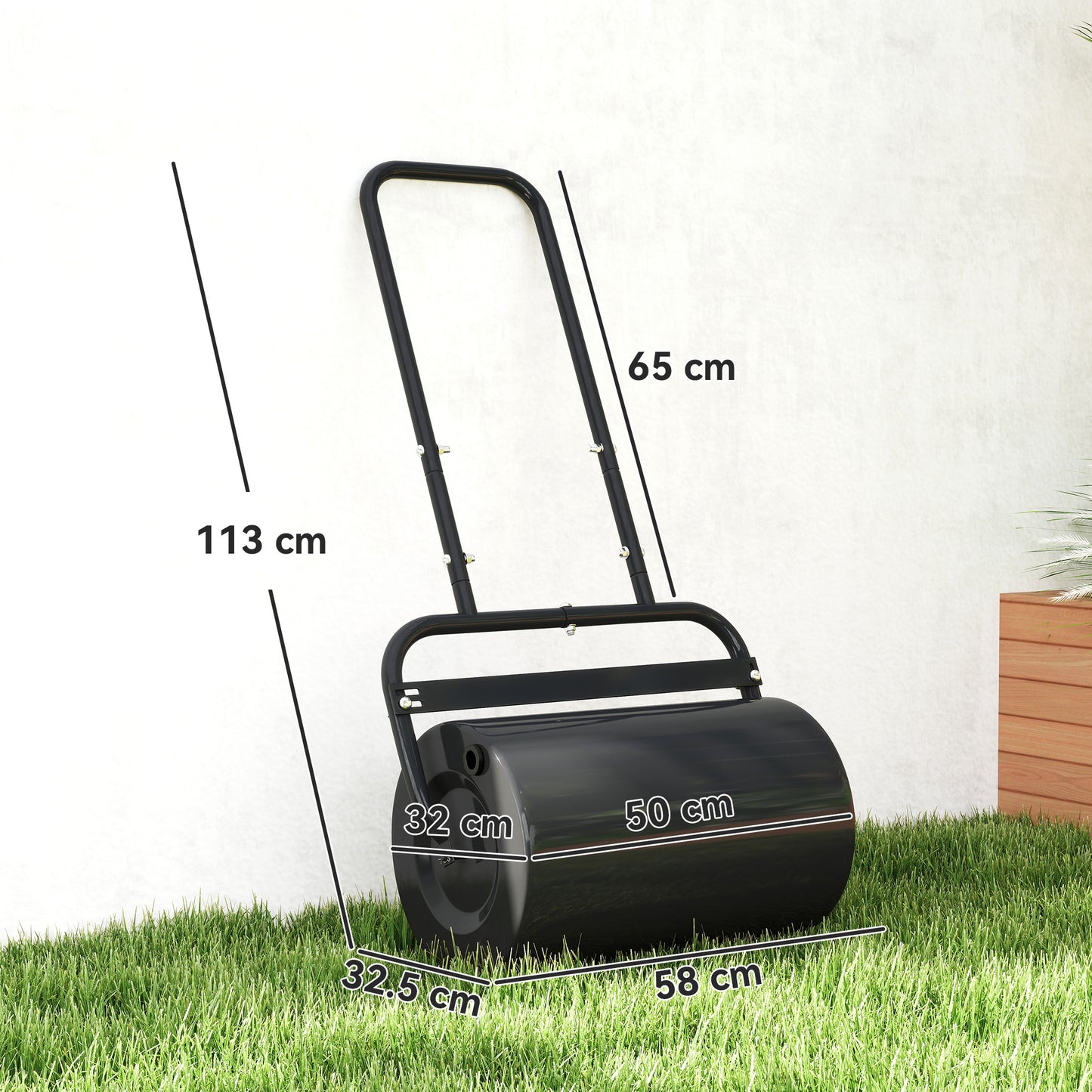 38L Fillable Cylinder Steel Lawn Roller