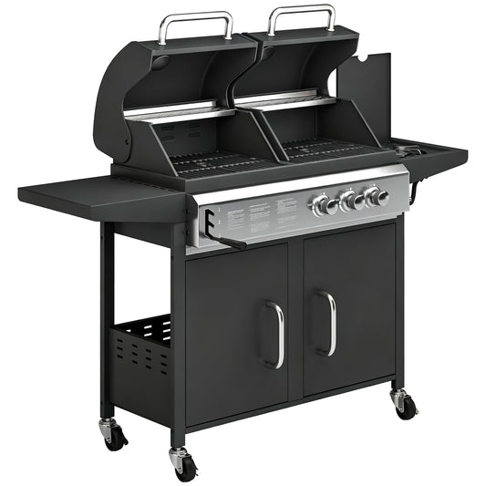 2+1 Burner Hybrid Dual Fuel BBQ Gas Grill