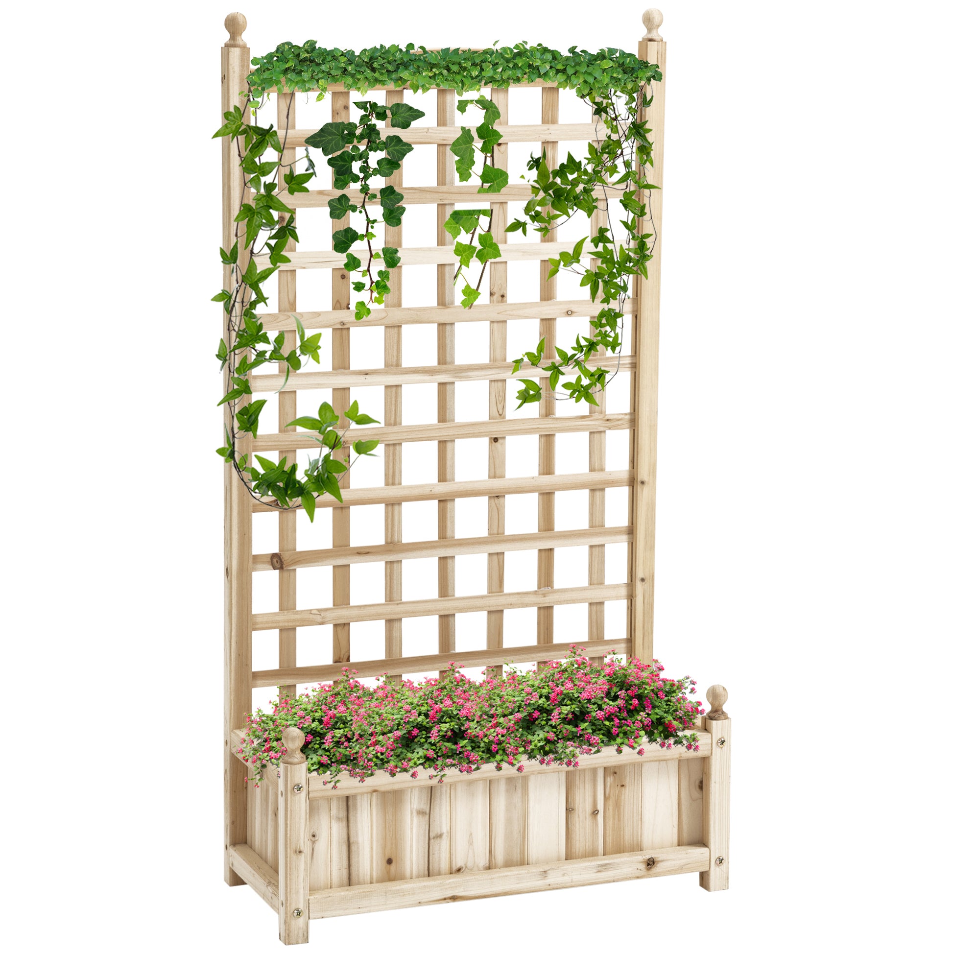 Garden Planters with Trellis for Climbing Vines