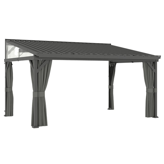 4.3 x 3 m Garden Pergola with Galvanised Steel Roof