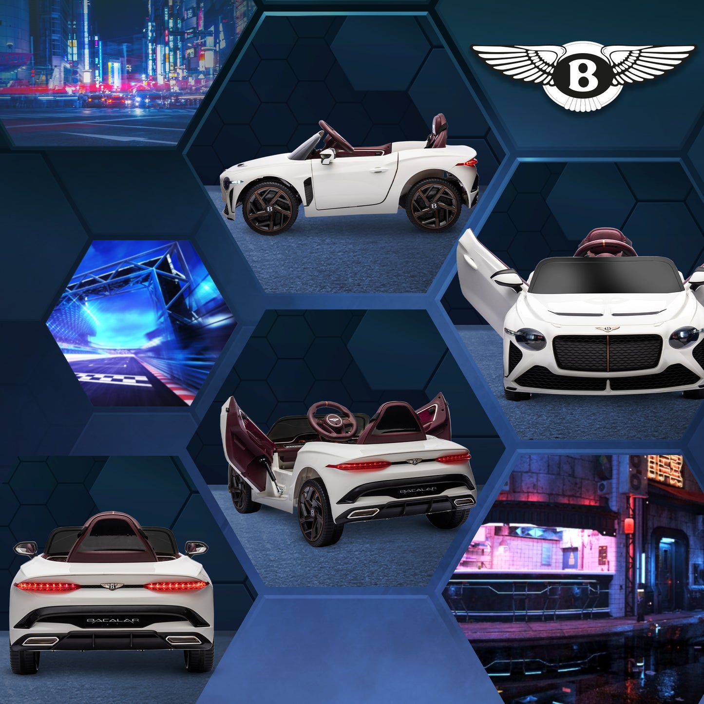 Bentley Bacalar Licensed 12V Kids Electric Car, with Remote Control