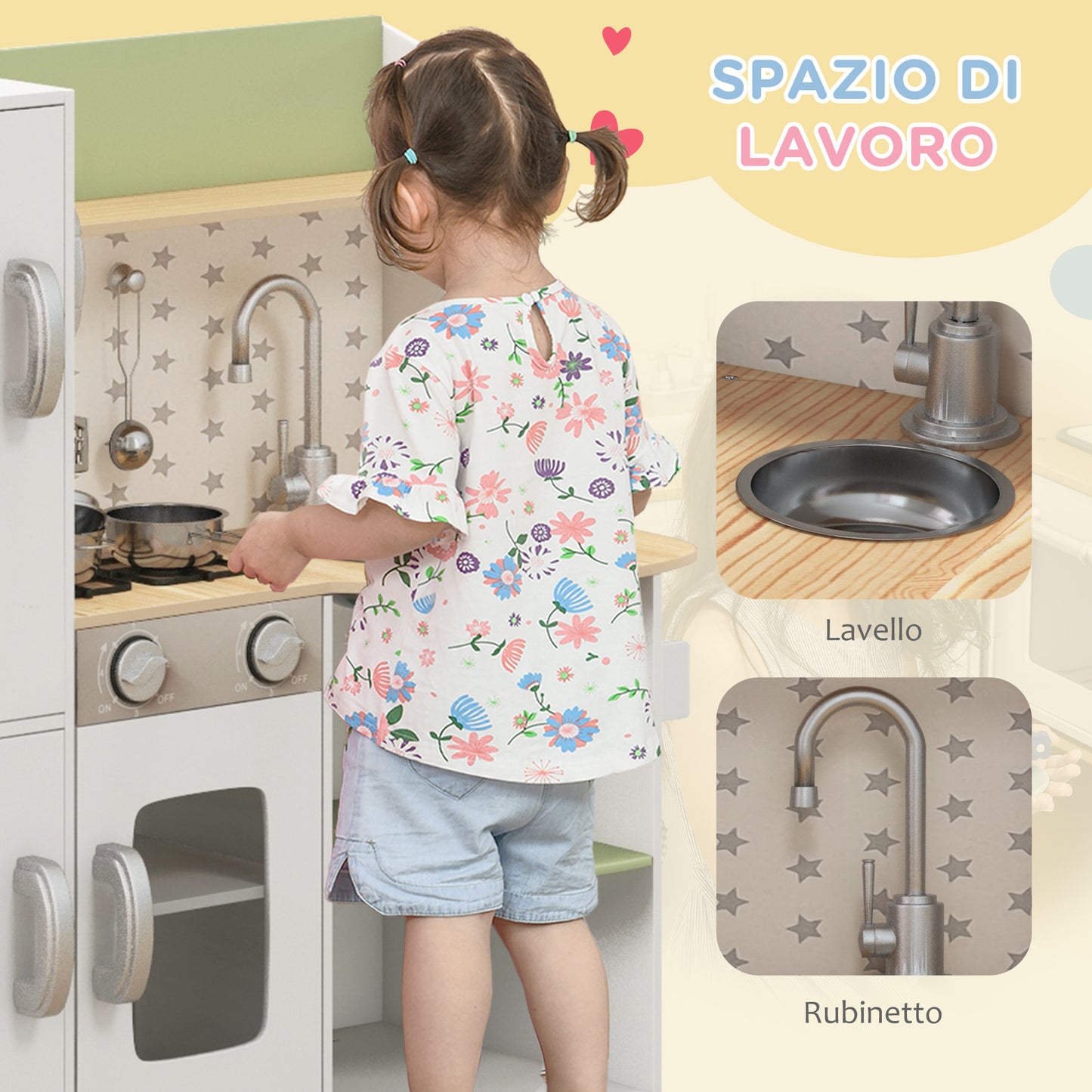 Toy Kitchen, Kids Play Kitchen, Role Playing Game with Phone
