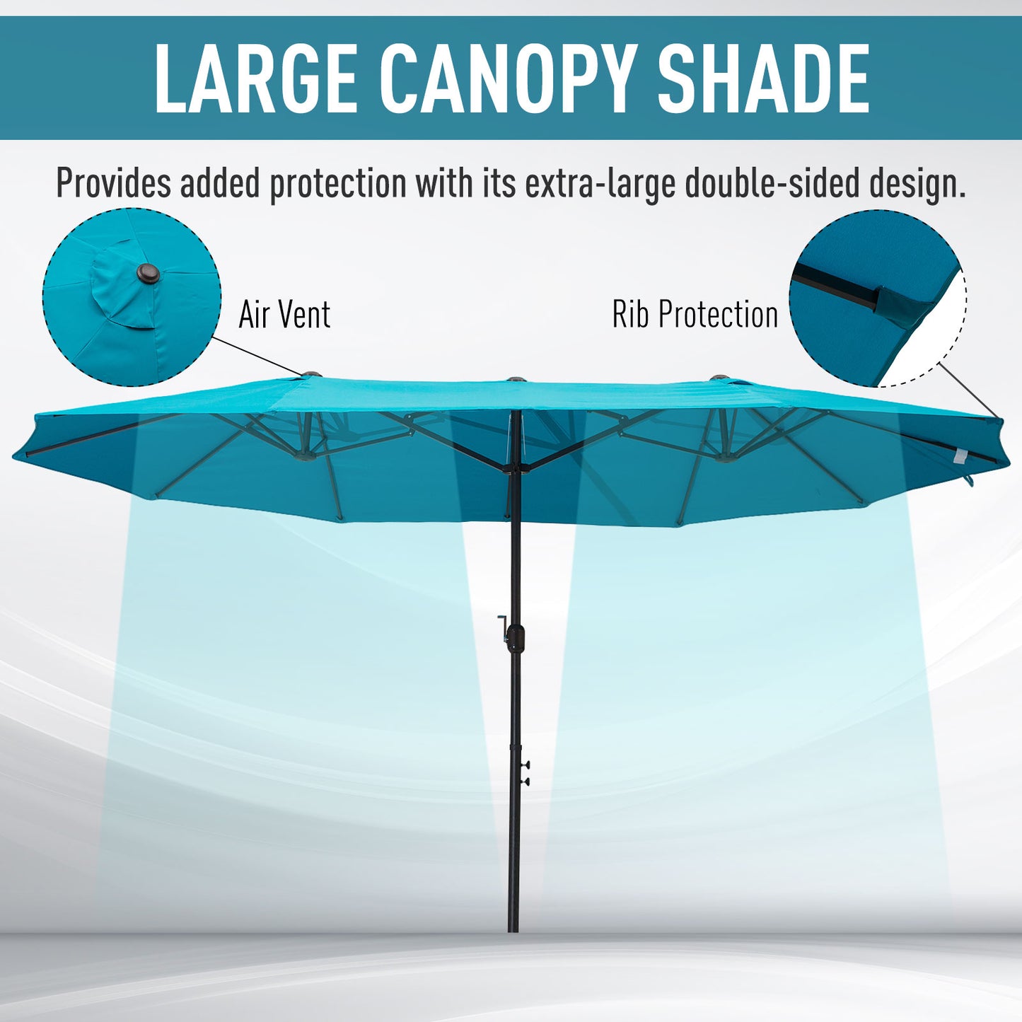 4.6m Double Garden Parasol