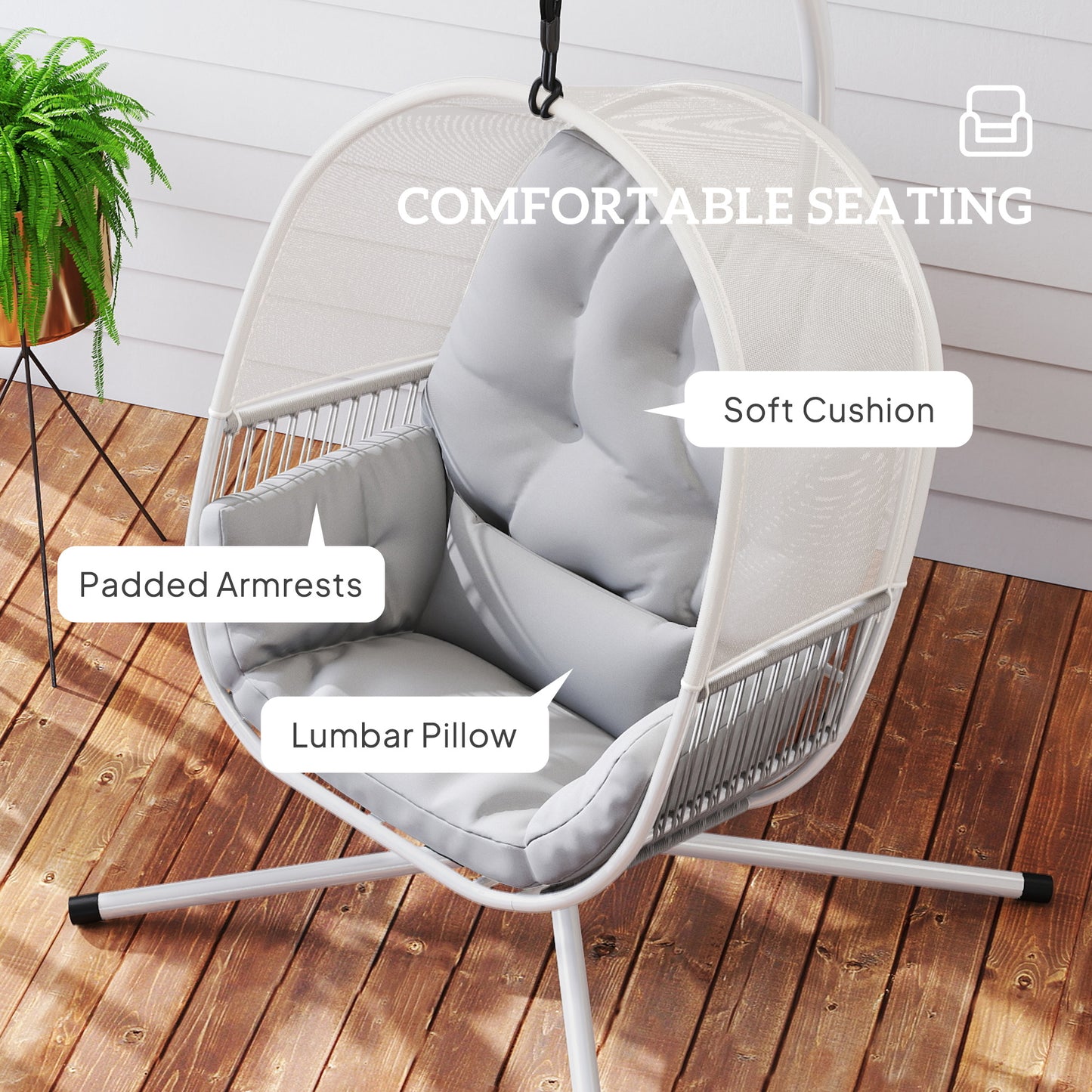 Hanging Egg Chair, with Cushion