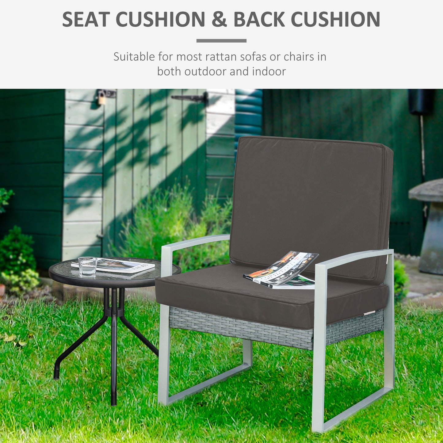 2-Piece Garden Seat and Back Cushion Set