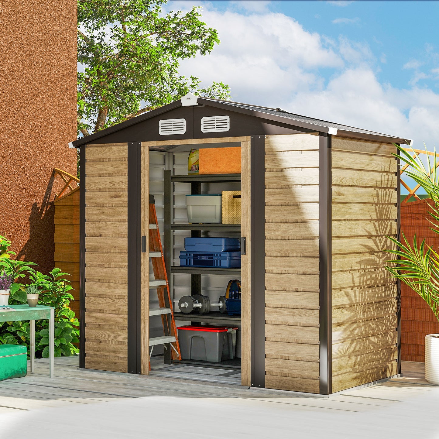 7 x 4ft Garden Shed, Easy to Assemble