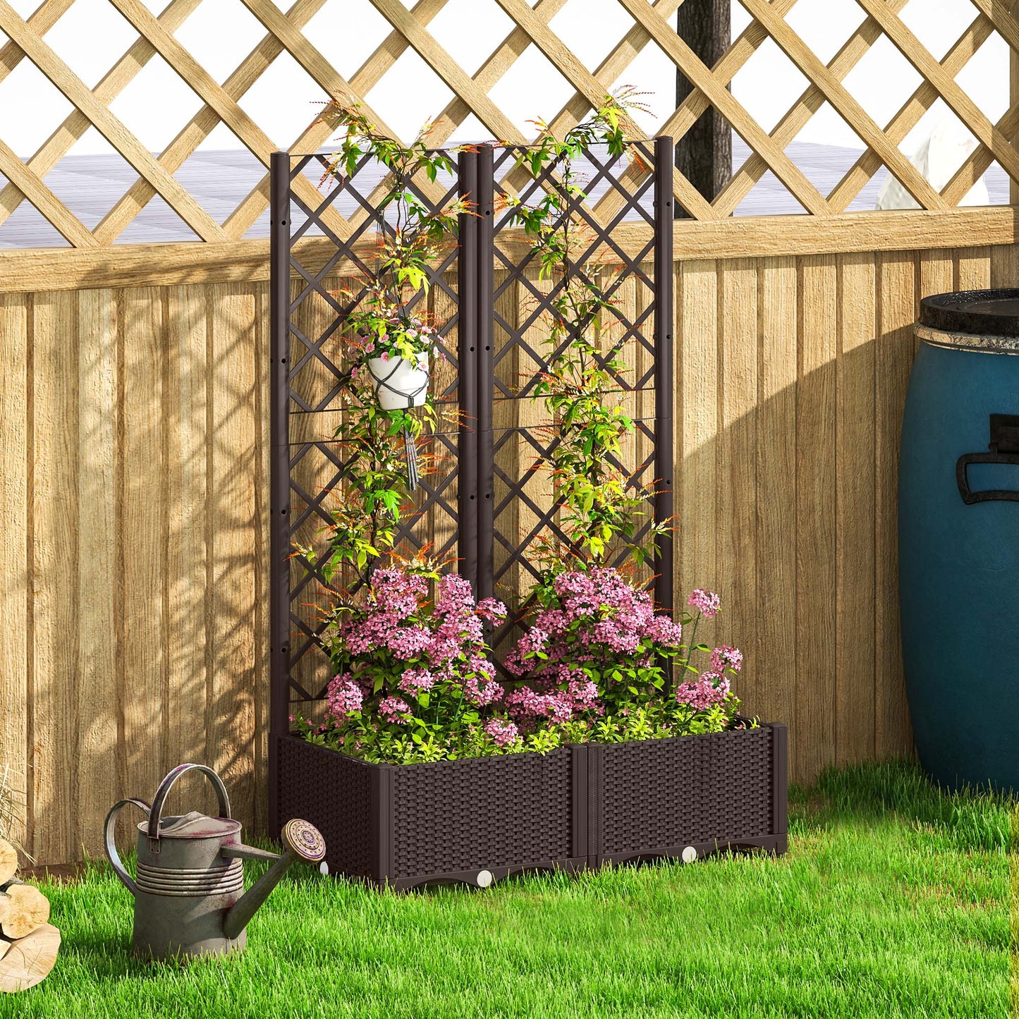 Raised Garden Bed with Trellis (2)
