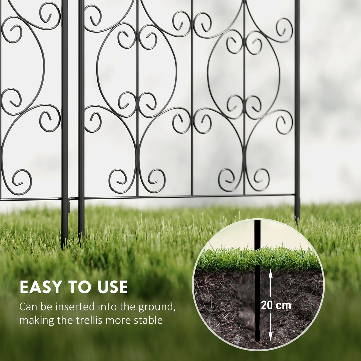 Set of 2 Metal Garden Trellis