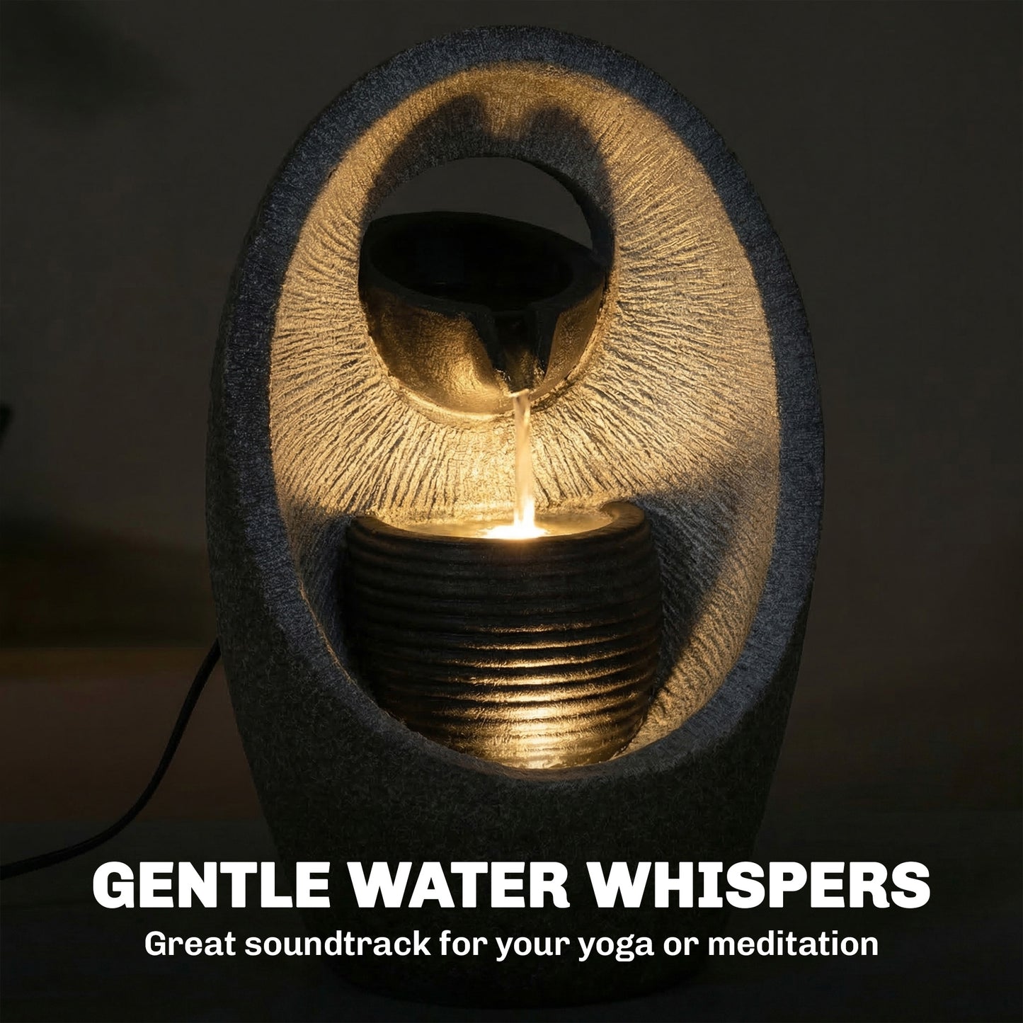 Water Feature with 2-Tier Bowls