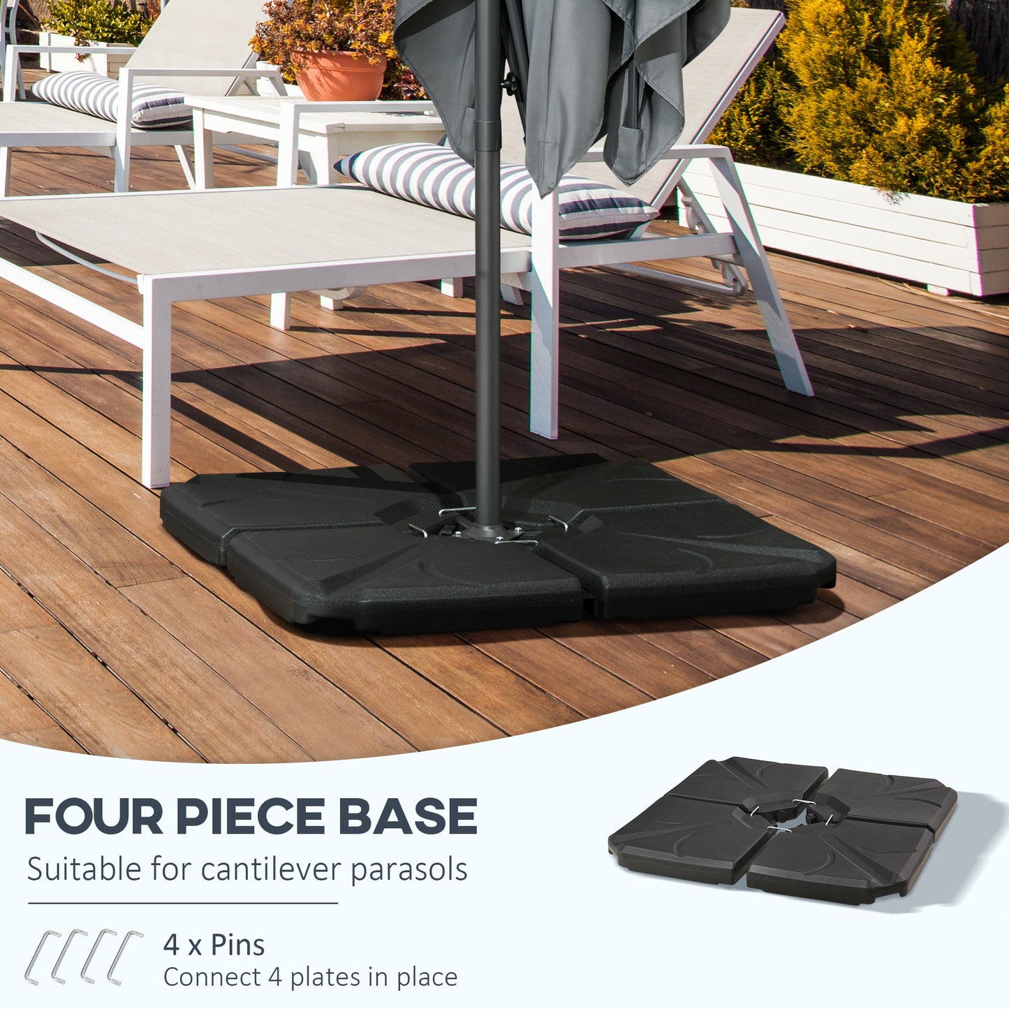 Set of 4 Parasol Base Stand Weights