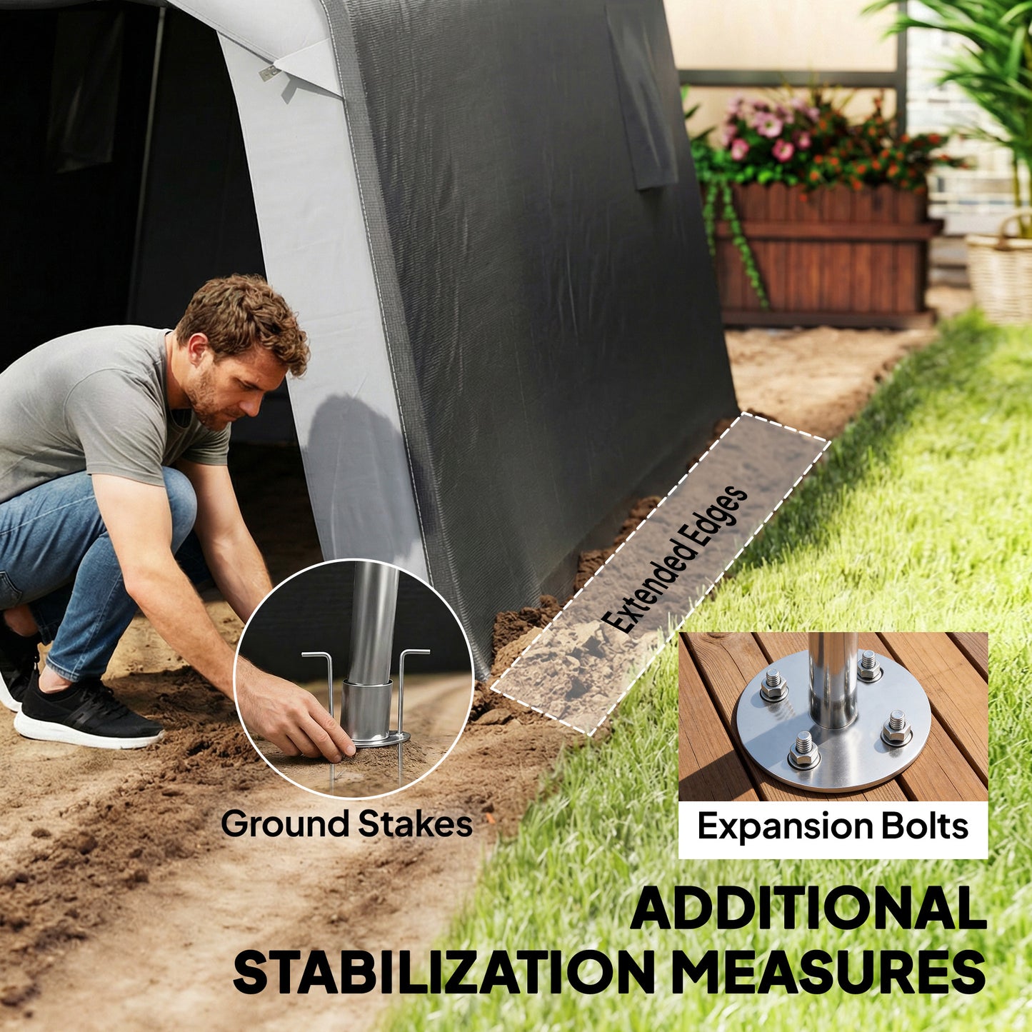 1.8 x 2.4m Garden Storage Shed Tent