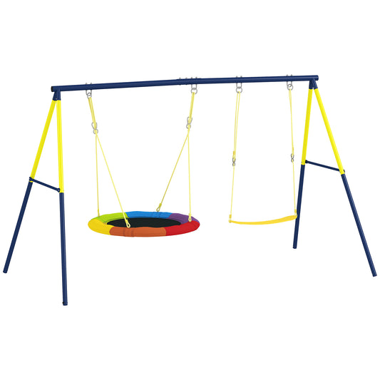 Kids Swing Set with Double Swings
