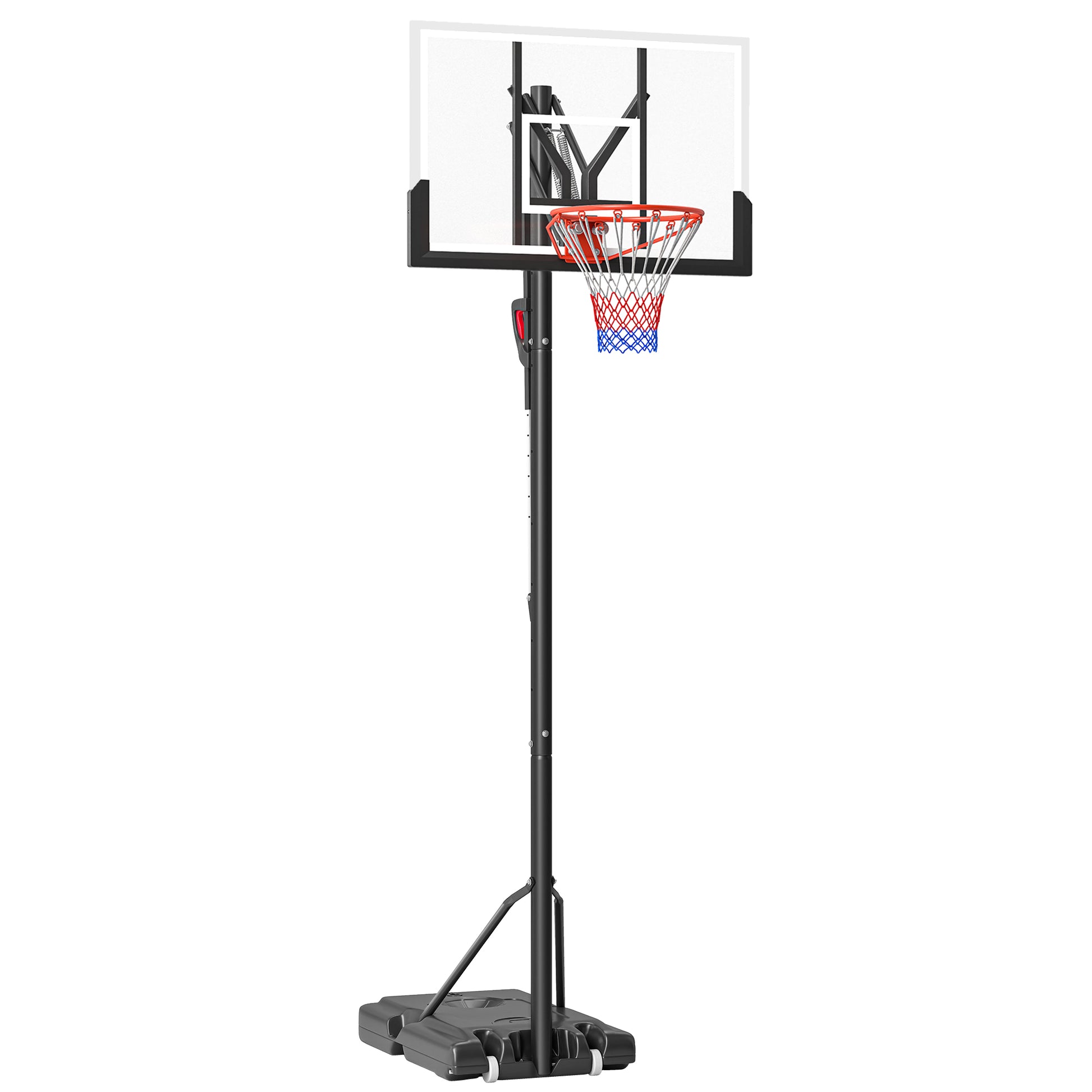 Six-Level Height Adjustable Freestanding Basketball Hoop and Stand
