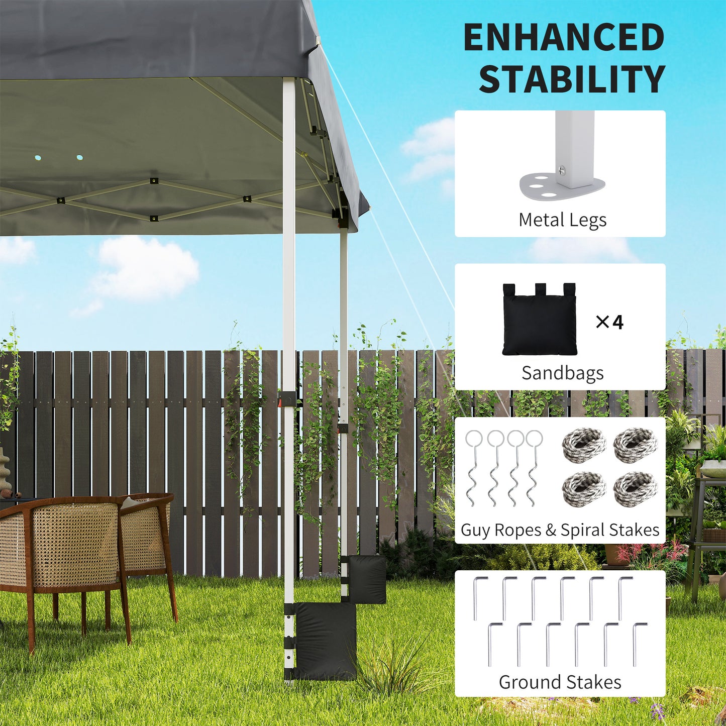 3 x 3 m Pop Up Gazebo with Wheels