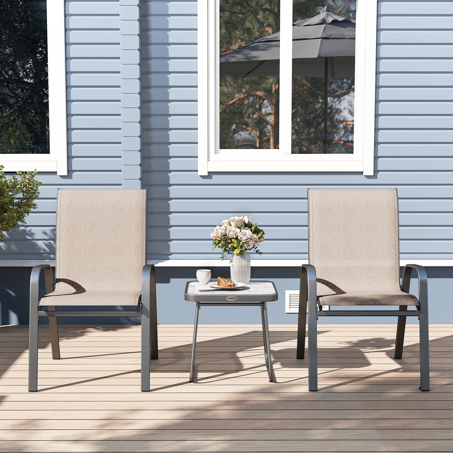 3 Pieces Outdoor Bistro Set