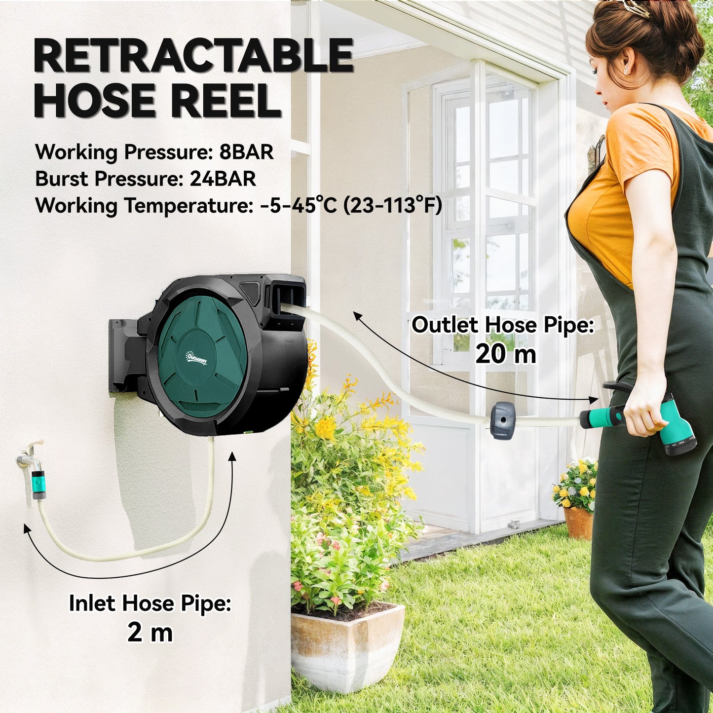 Retractable Hose Reel Wall Mounted (1)