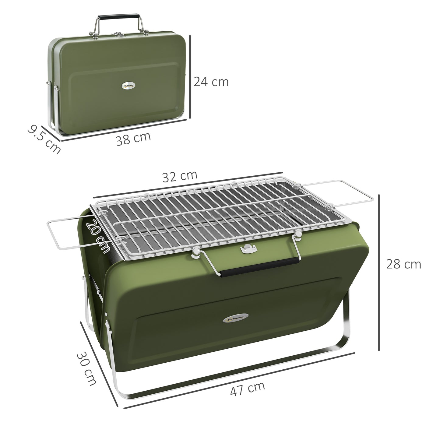 Metal Suitable-Style Portable BBQ Grill