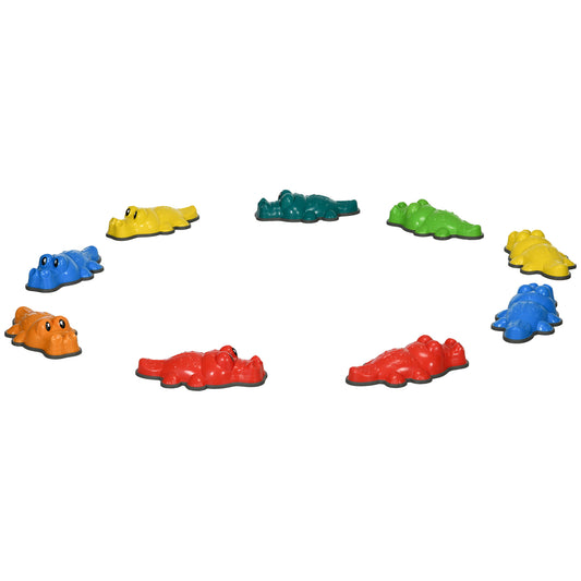 9PCs Kids Stepping Stones, Crocodile-Designed Sensory Toys