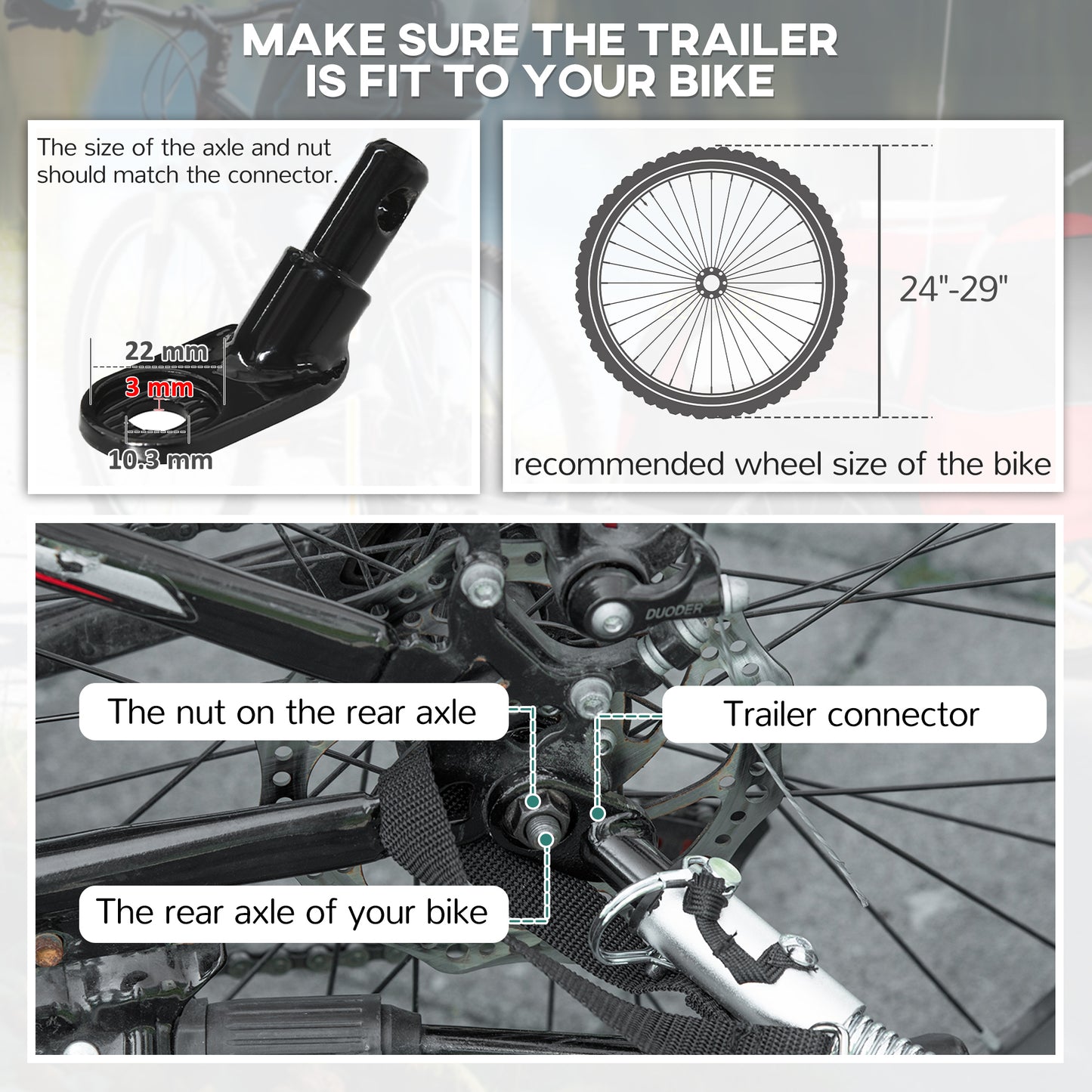 2 Seat Bike Trailer with 5 Point Harness