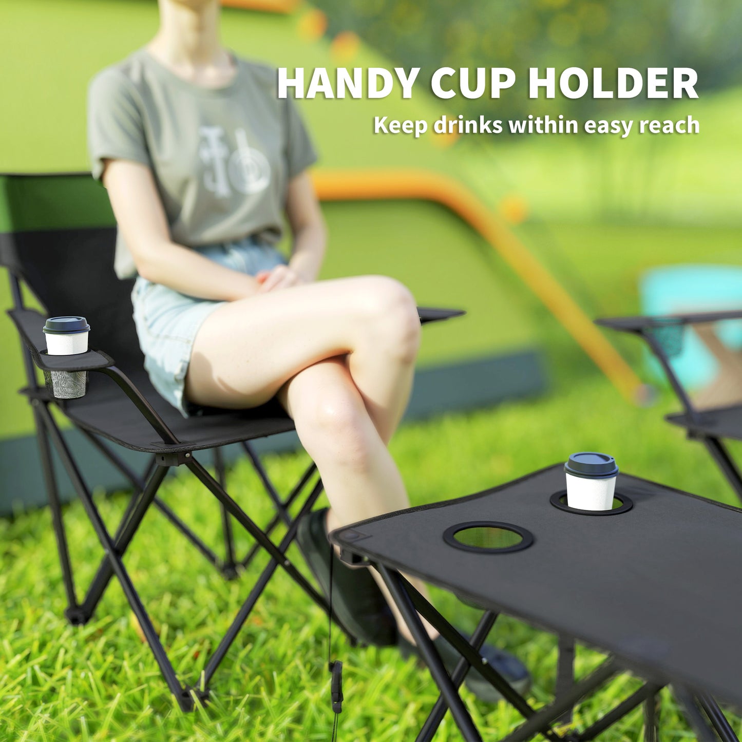 Four-Piece Portable Picnic Table Set