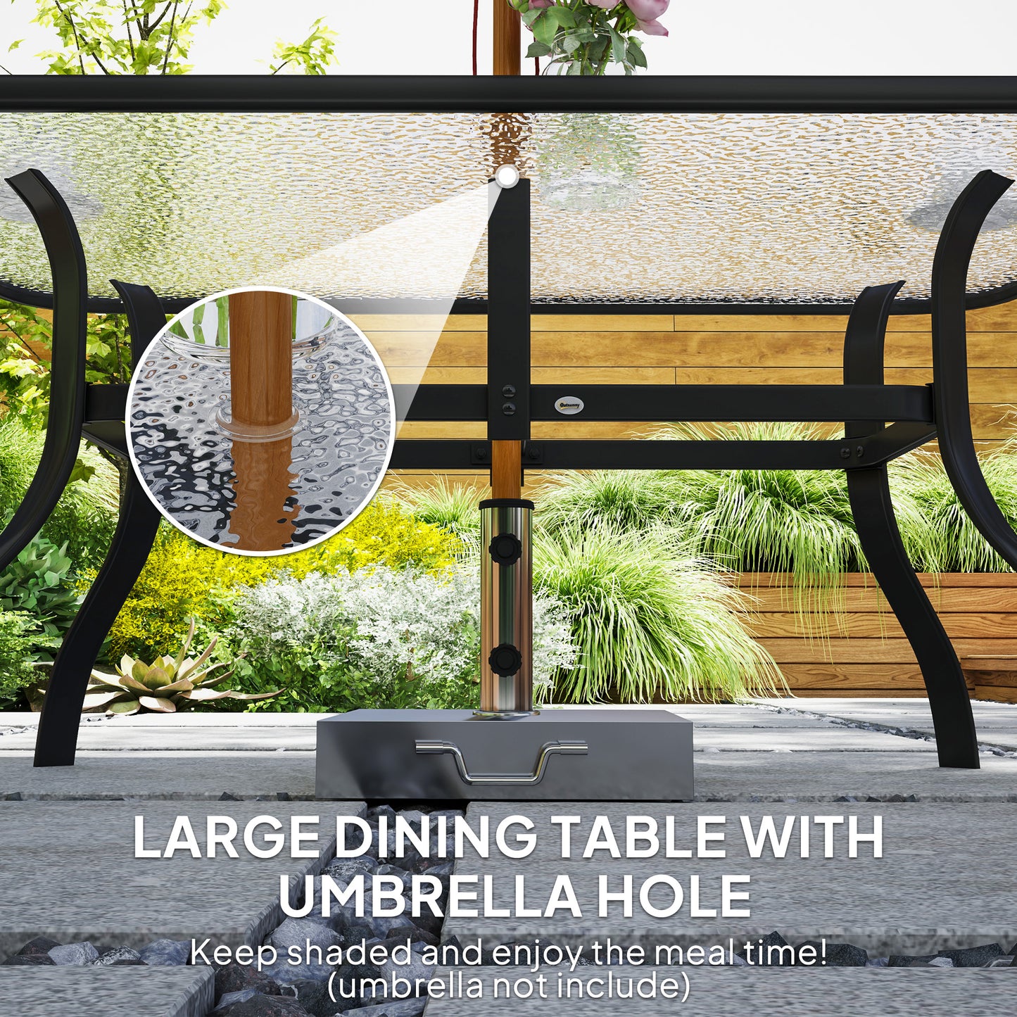 Seven-Piece Garden Dining Set with Cushions