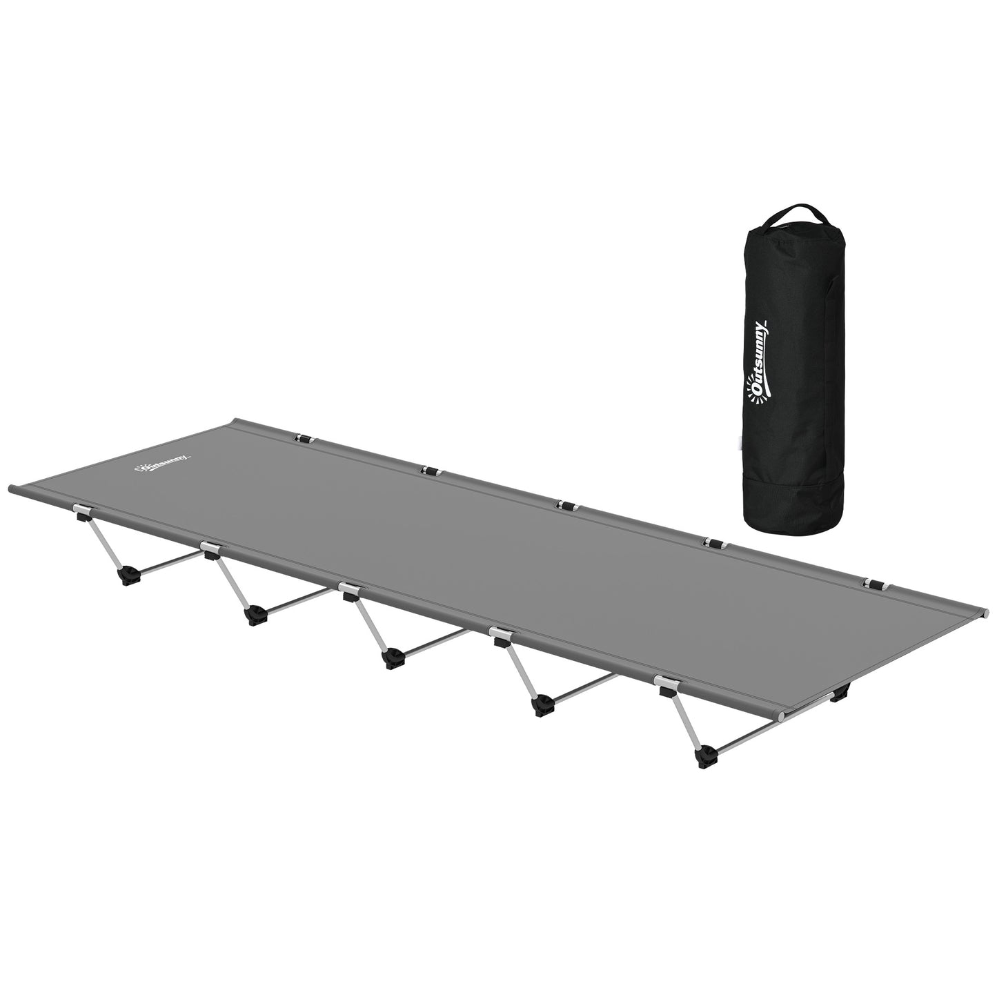 Lightweight Camping Bed, Aluminium Portable Camp Cot w/ Strong