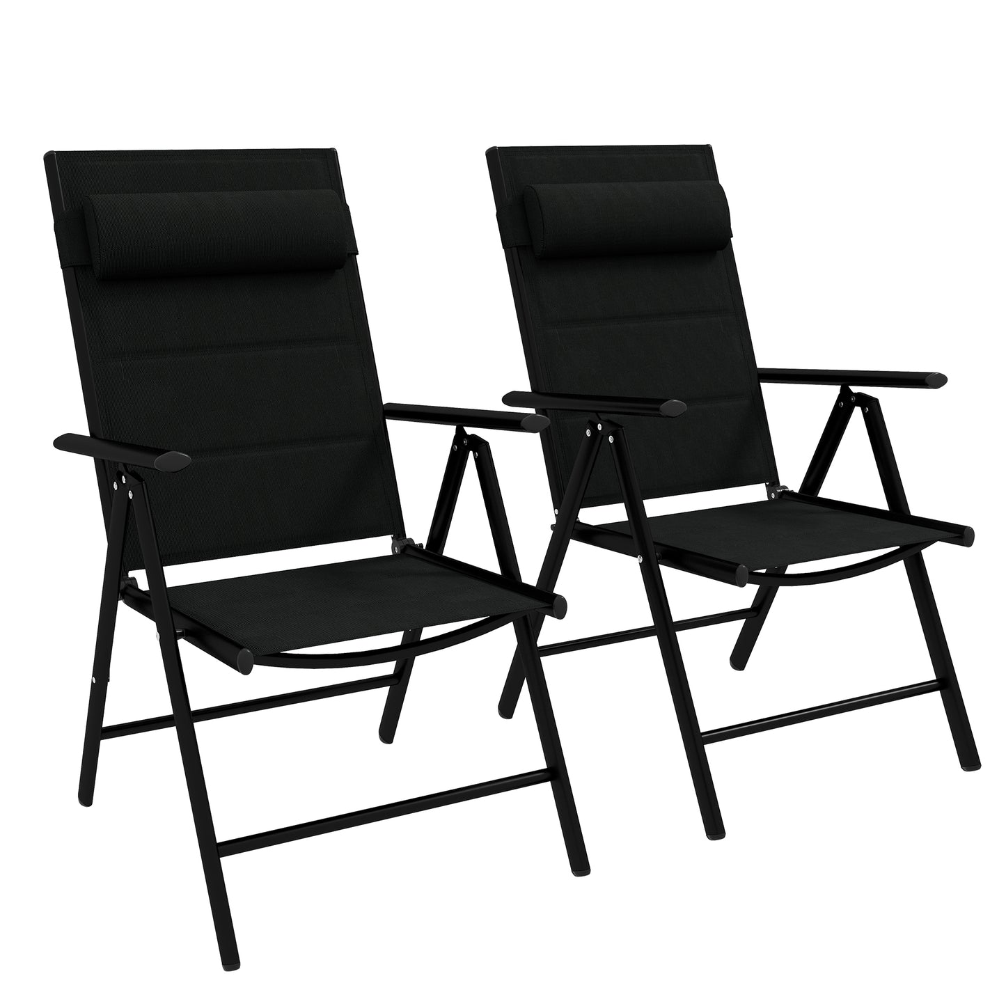 Set of Two Padded Garden Chairs