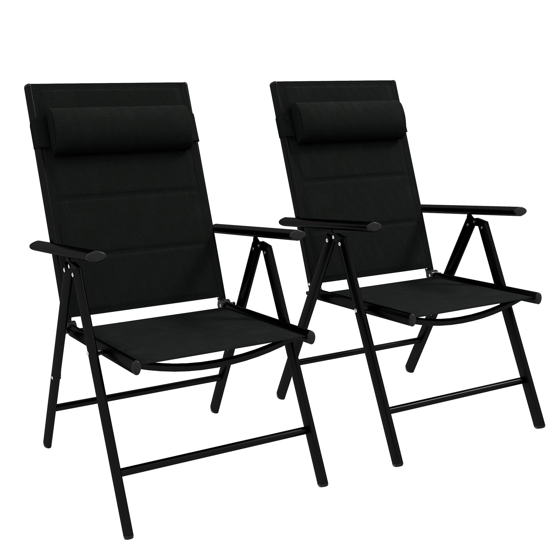 Set of Two Padded Garden Chairs
