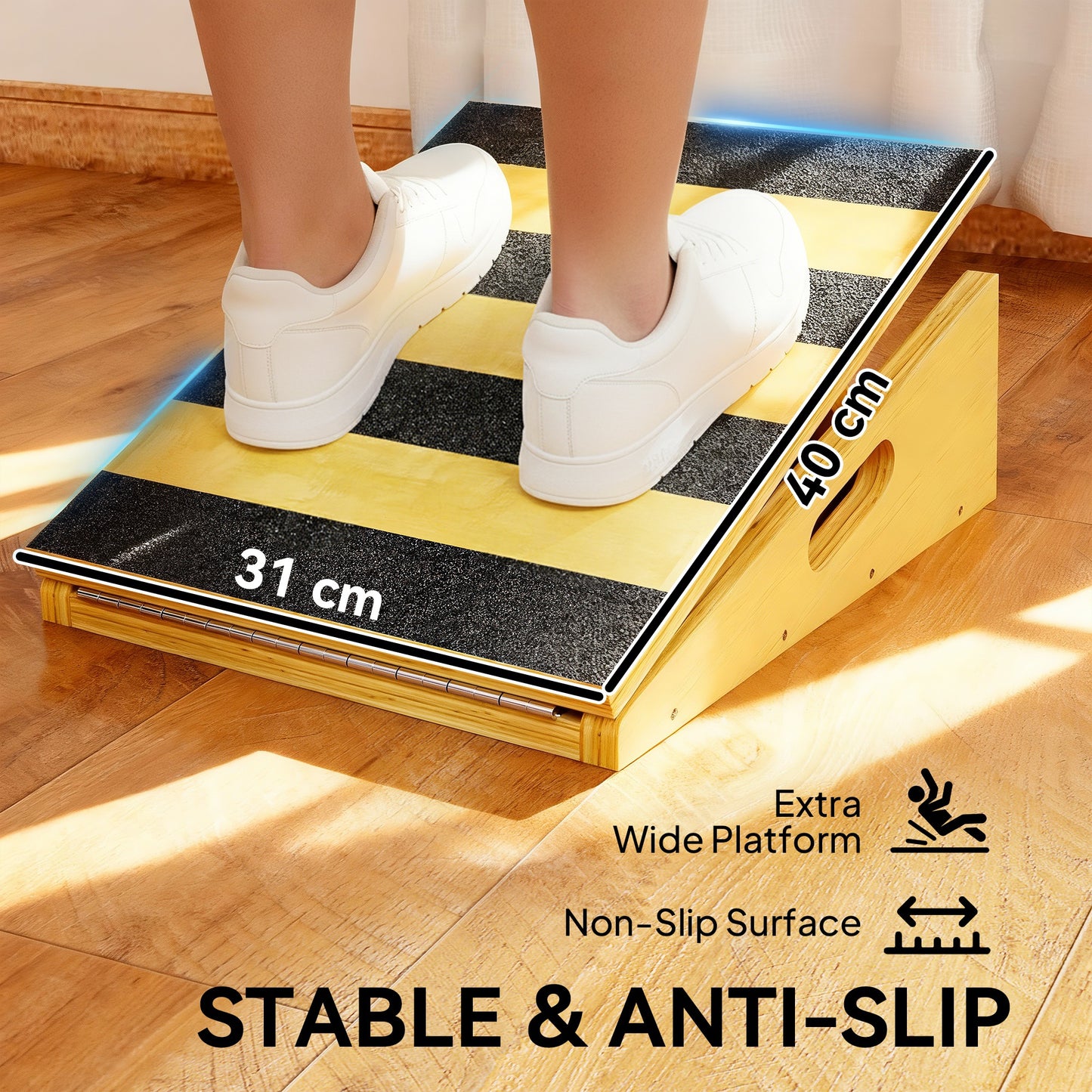 Portable Slant Board, Adjustable Incline Board Calf Stretcher