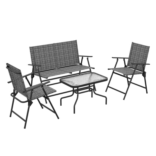 Four-Piece Metal Garden Sofa Set