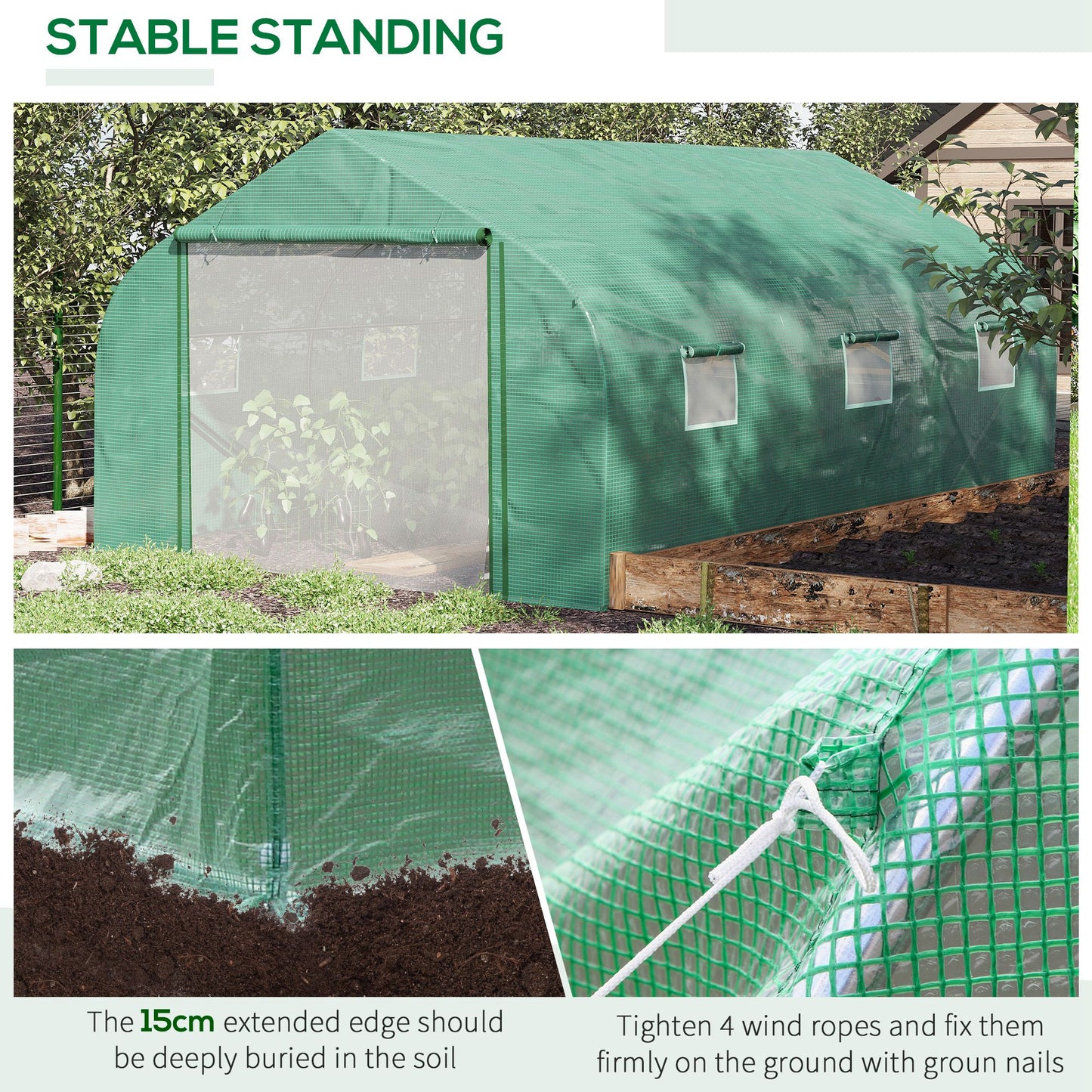 Walk-in Polytunnel Garden Greenhouse (1)